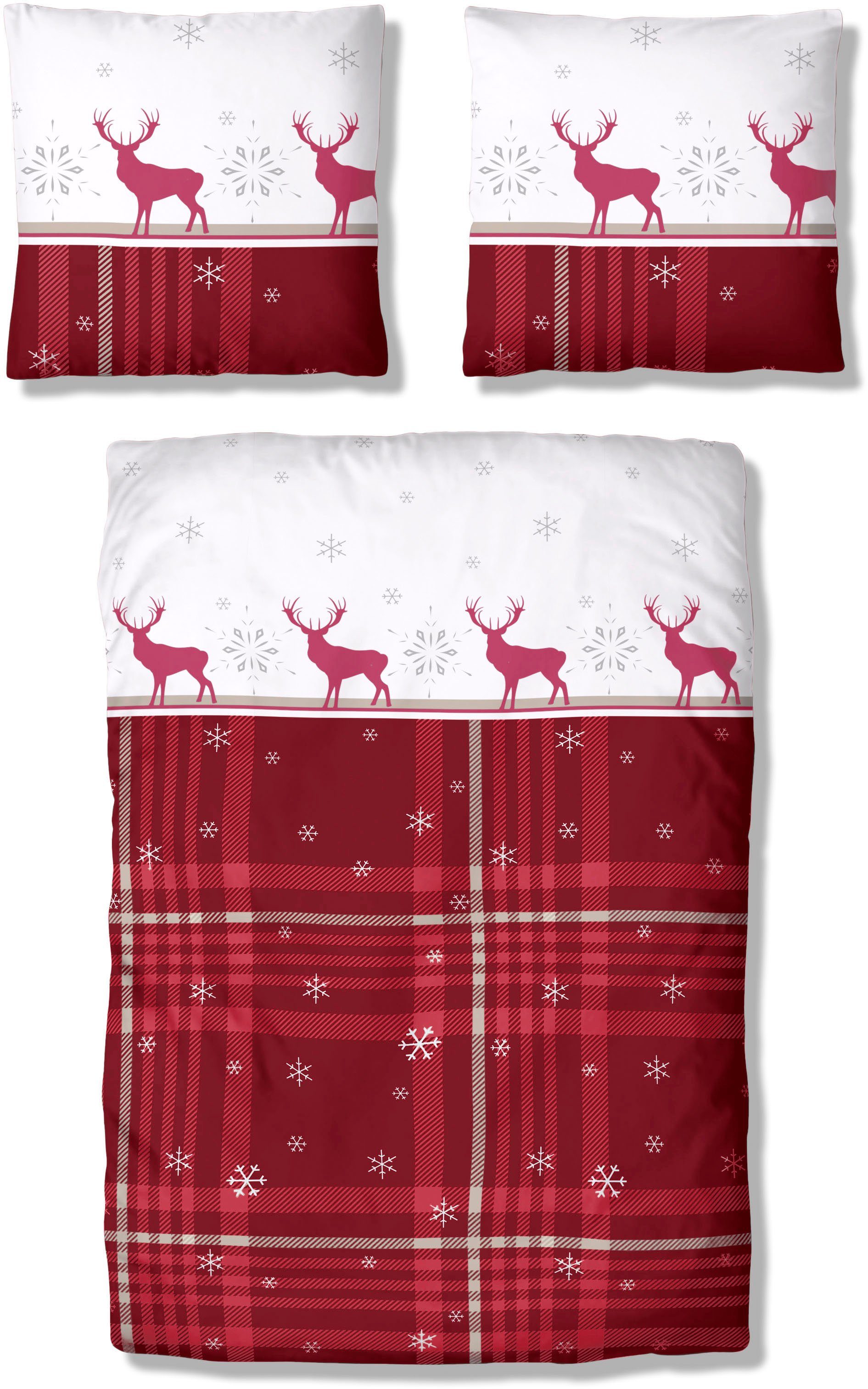 my home Bettwäsche Wenda, Polycotton recycelt, günstig online kaufen