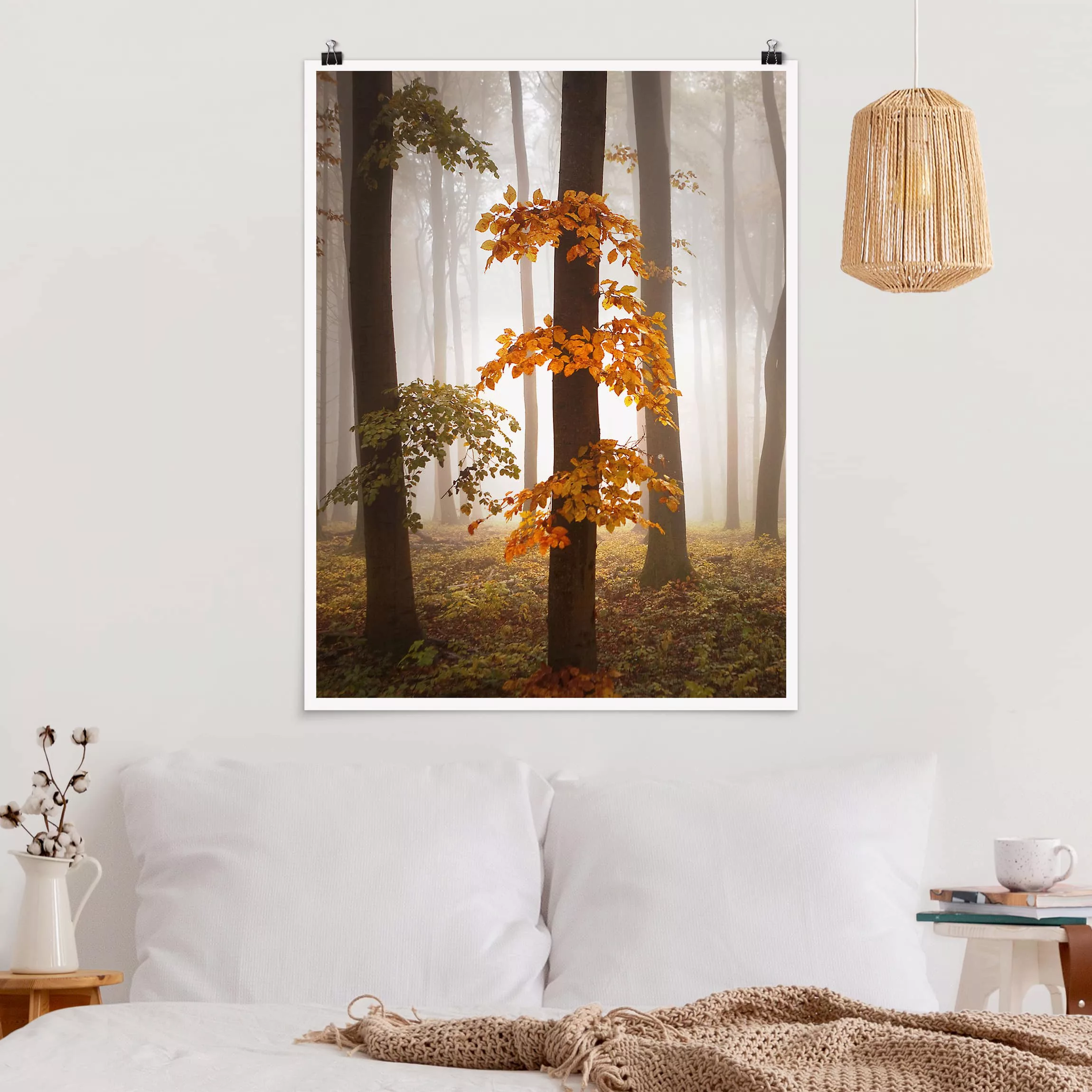 Poster - Hochformat Novemberwald günstig online kaufen