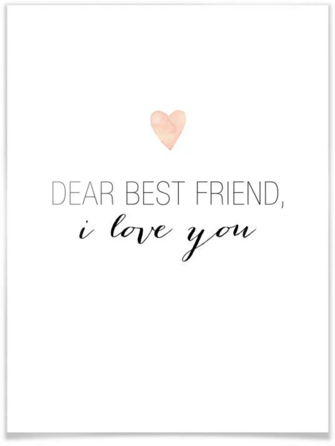 Wall-Art Poster "Dear best friend", Schriftzug, (1 St.) günstig online kaufen