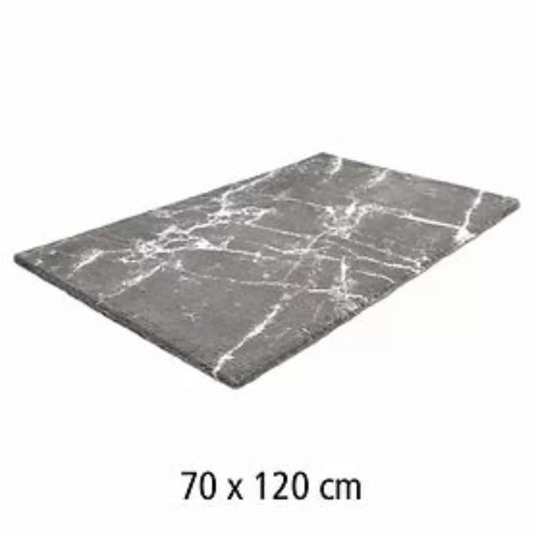 home24 Kleine Wolke Badteppich Como Baumwollstoff Grau 60x100 cm (BxT) günstig online kaufen