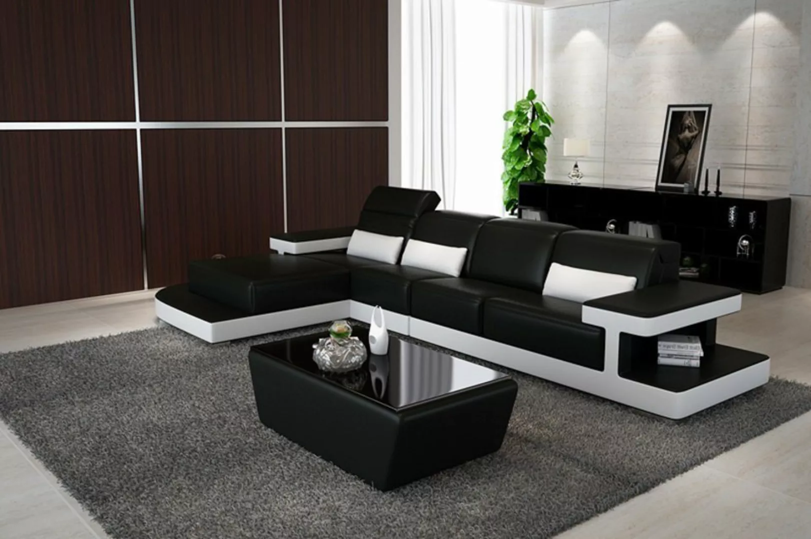 JVmoebel Ecksofa, Leder Modern Couch Wohnlandschaft Ledersofa Sofagarnitur günstig online kaufen