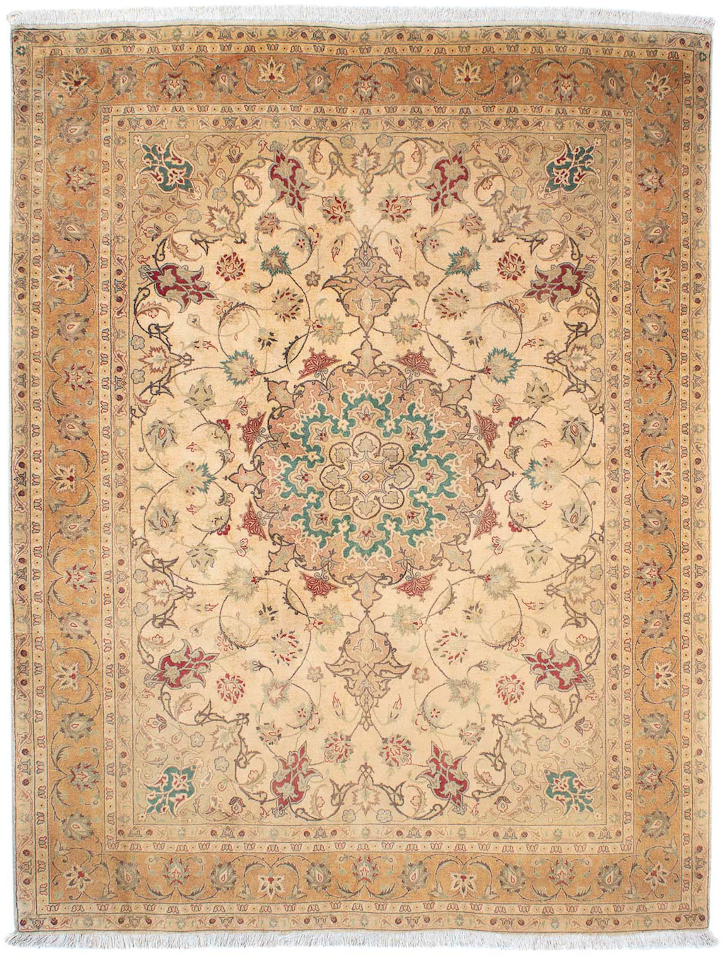 morgenland Orientteppich »Perser - Täbriz - Royal - 203 x 156 cm - hellbrau günstig online kaufen