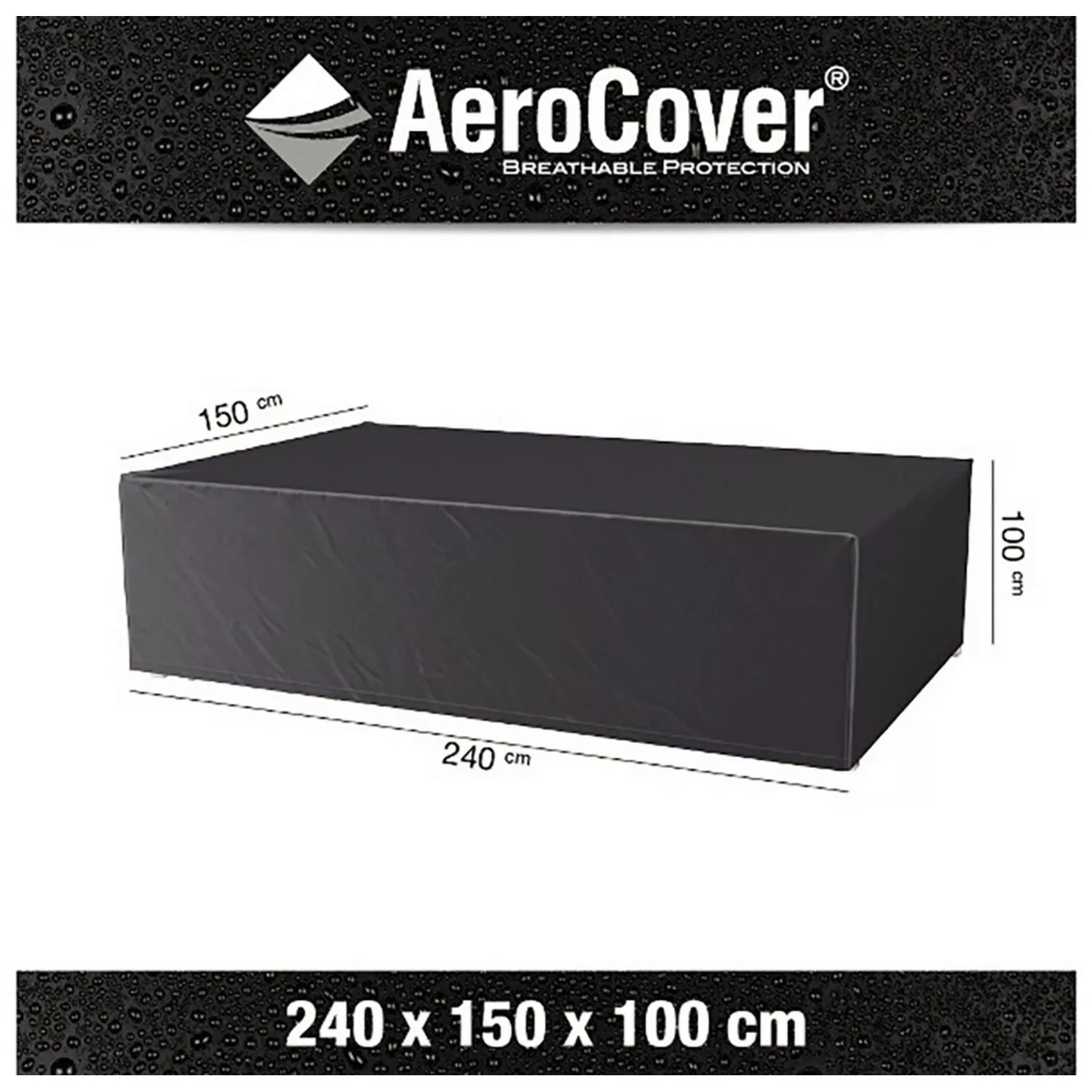 Aerocover Atmungsaktive Schutzhülle f. Sitzgruppen 240x150x100 cm günstig online kaufen