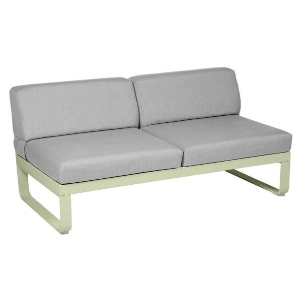 Bellevie Lounge 2-Sitzer Modul 65 Lindgrün 79 Flanellgrau Mitte günstig online kaufen