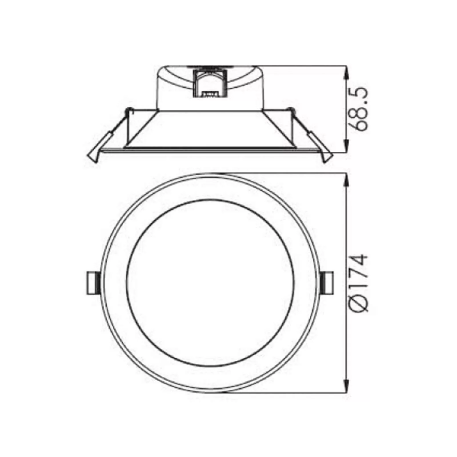 LED-Deckeneinbauleuchte Acrux weiß CCT Ø 17,4cm günstig online kaufen