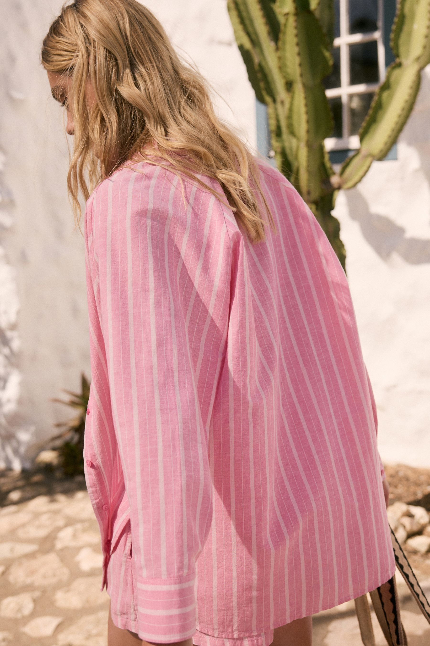 Next Langarmhemd Strand-Cover-up aus Leinenmischgewebe (1-tlg) günstig online kaufen