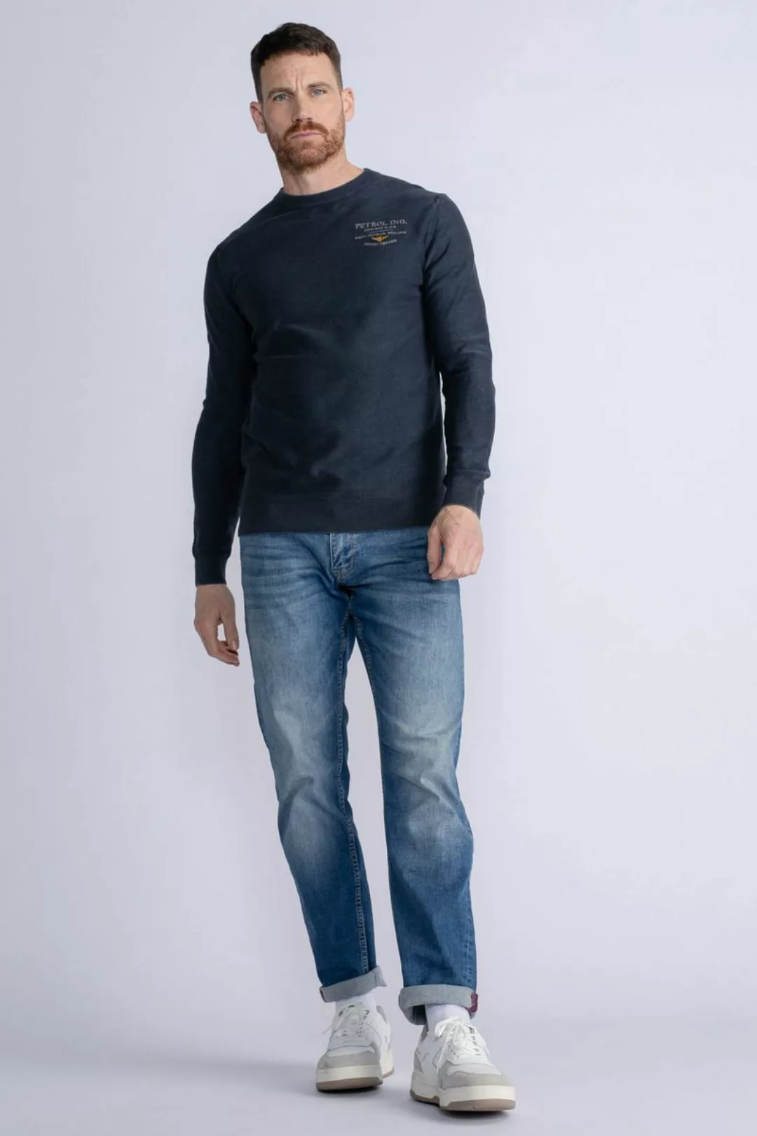 Petrol Sweater Barlett Navyblau - Größe M günstig online kaufen