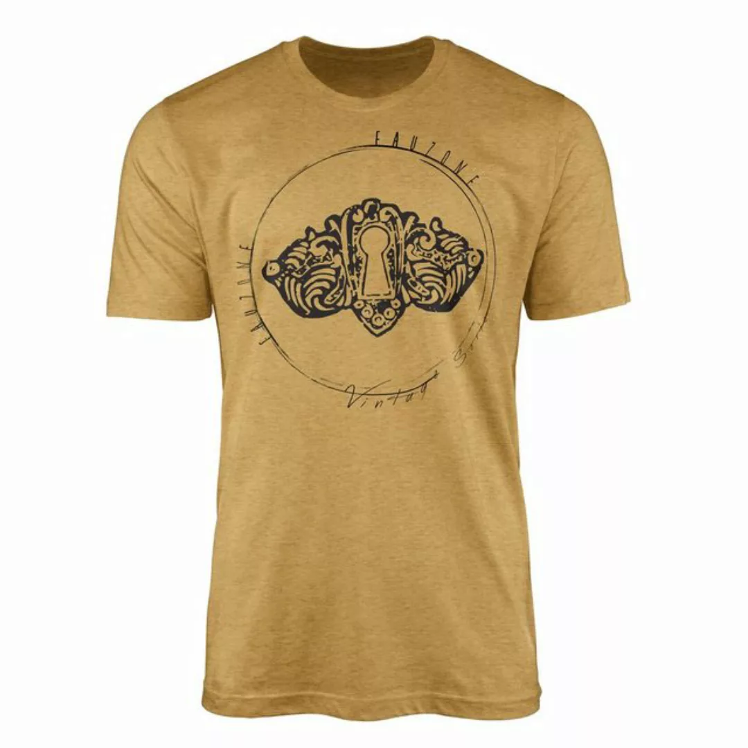 Sinus Art T-Shirt Vintage Herren T-Shirt Schlüsselloch günstig online kaufen