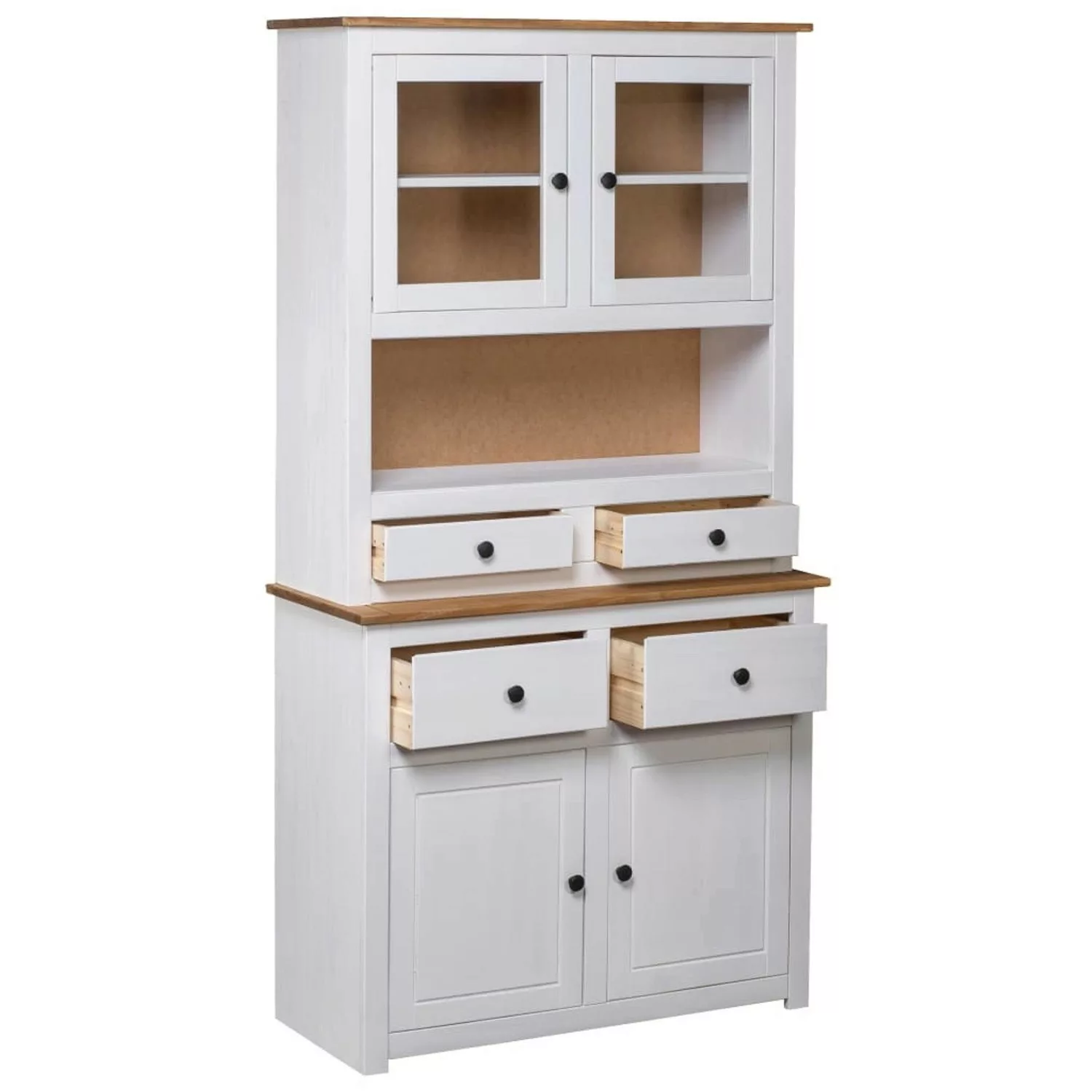 vidaXL Highboard Weiß 93x40,5x180 cm Kiefernholz Panama günstig online kaufen