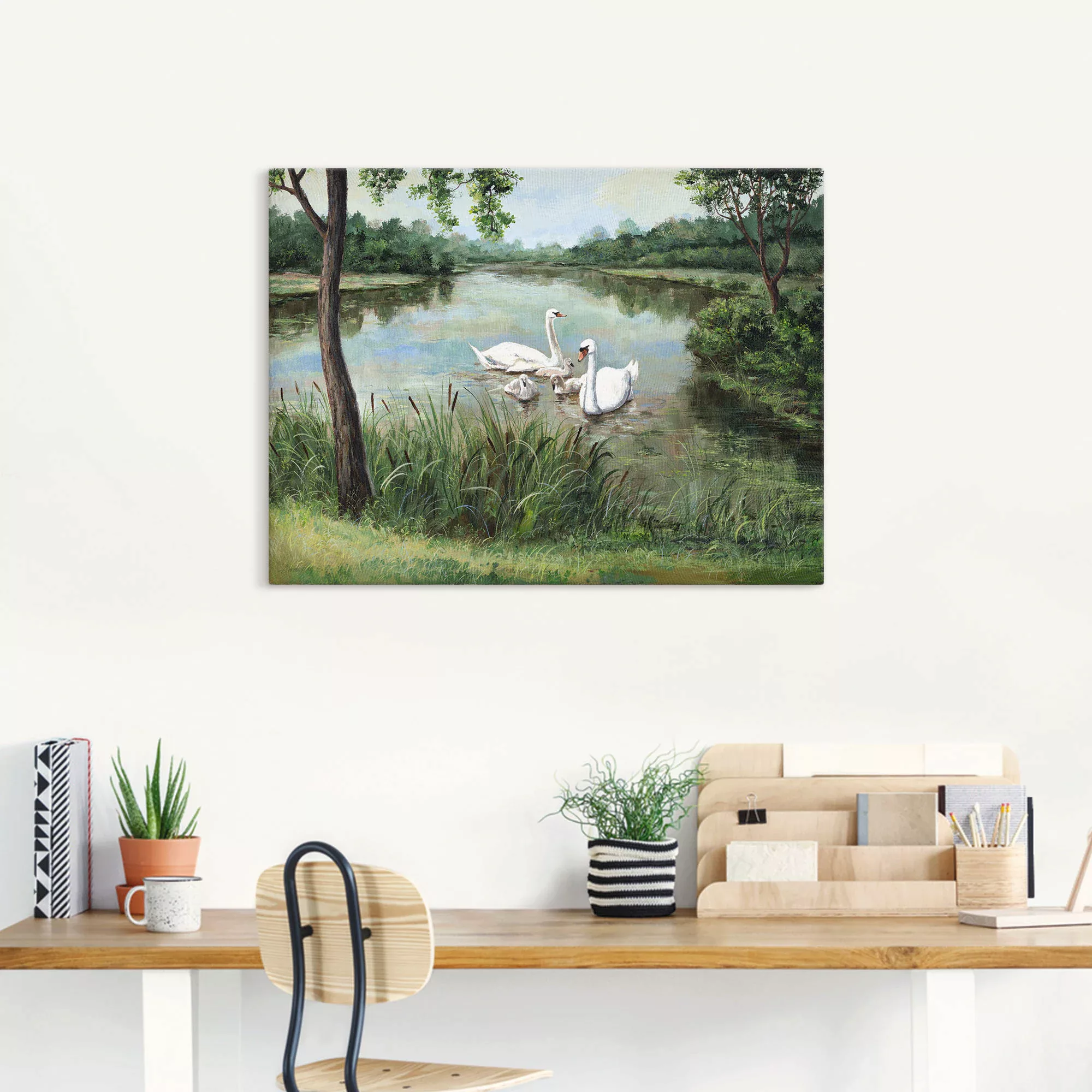 Artland Wandbild "Schwäne", Vögel, (1 St.), als Alubild, Outdoorbild, Leinw günstig online kaufen