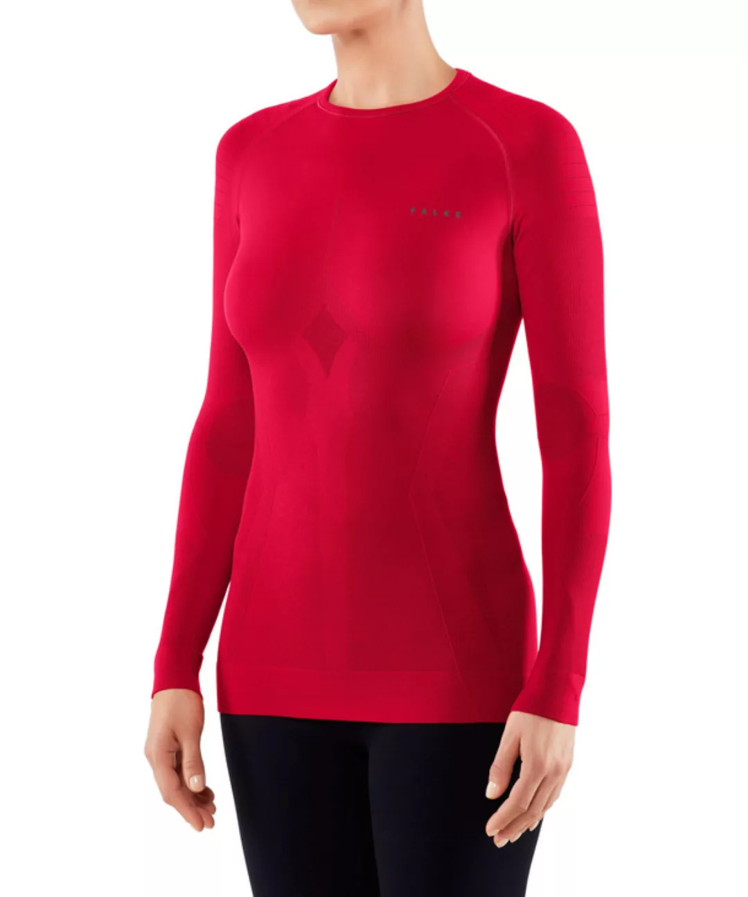 FALKE Damen Langarmshirt Maximum Warm, L, Rot, Uni, 33042-807004 günstig online kaufen