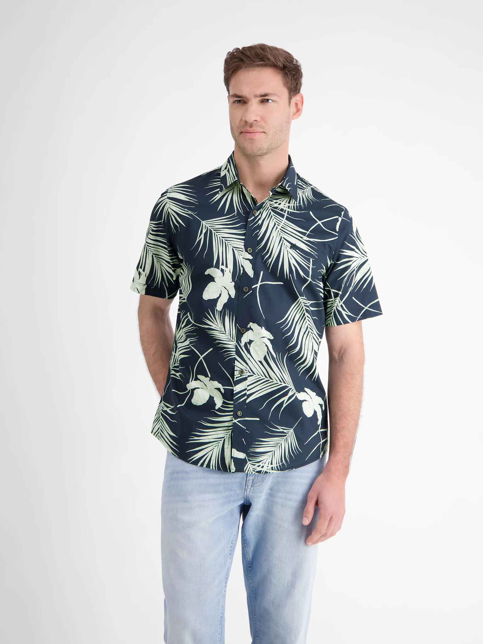 LERROS Kurzarmhemd mit All-Over Print günstig online kaufen