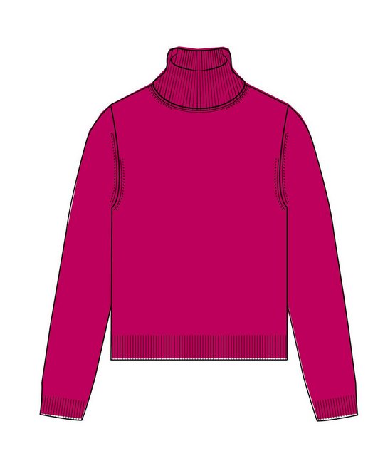 Clarina Strickpullover NOS Rollkragen-Pullover,1/1Arm, 410 MAGENTA günstig online kaufen