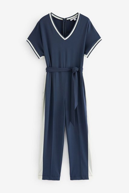 Next Jumpsuit Kurzarm-Overall mit Kragenstreifen – Kurzgröße (1-tlg) günstig online kaufen