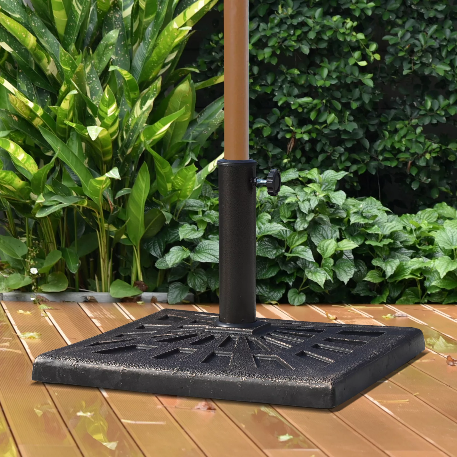 Outsunny Sonnenschirmständer Schirmhalter aus Kunstharz 15kg für Ø38/48mm S günstig online kaufen