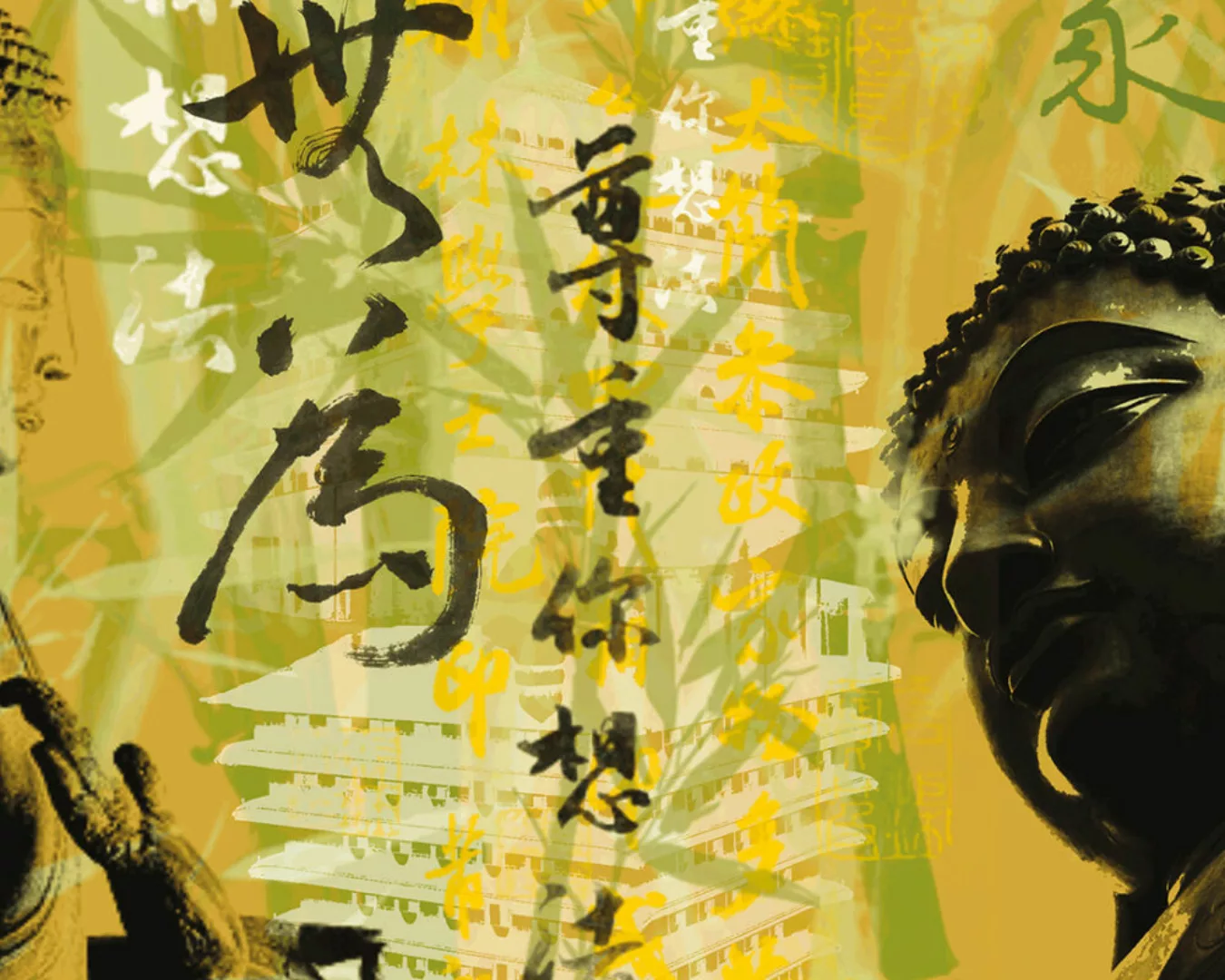 Fototapete "Buddha Zeichen" 4,00x2,50 m / Strukturvlies Klassik günstig online kaufen