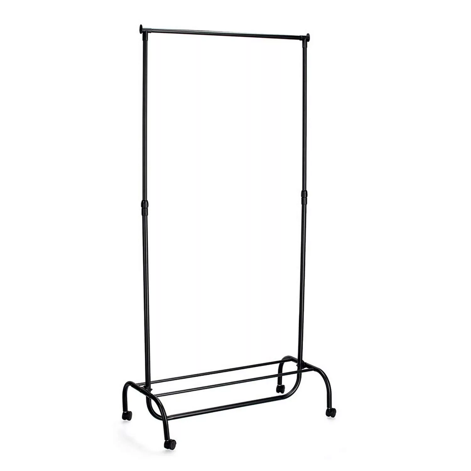 Zeller Rollkleiderständer Metall/Kunststoff 86 x 43 x 108-175 cm Schwarz günstig online kaufen