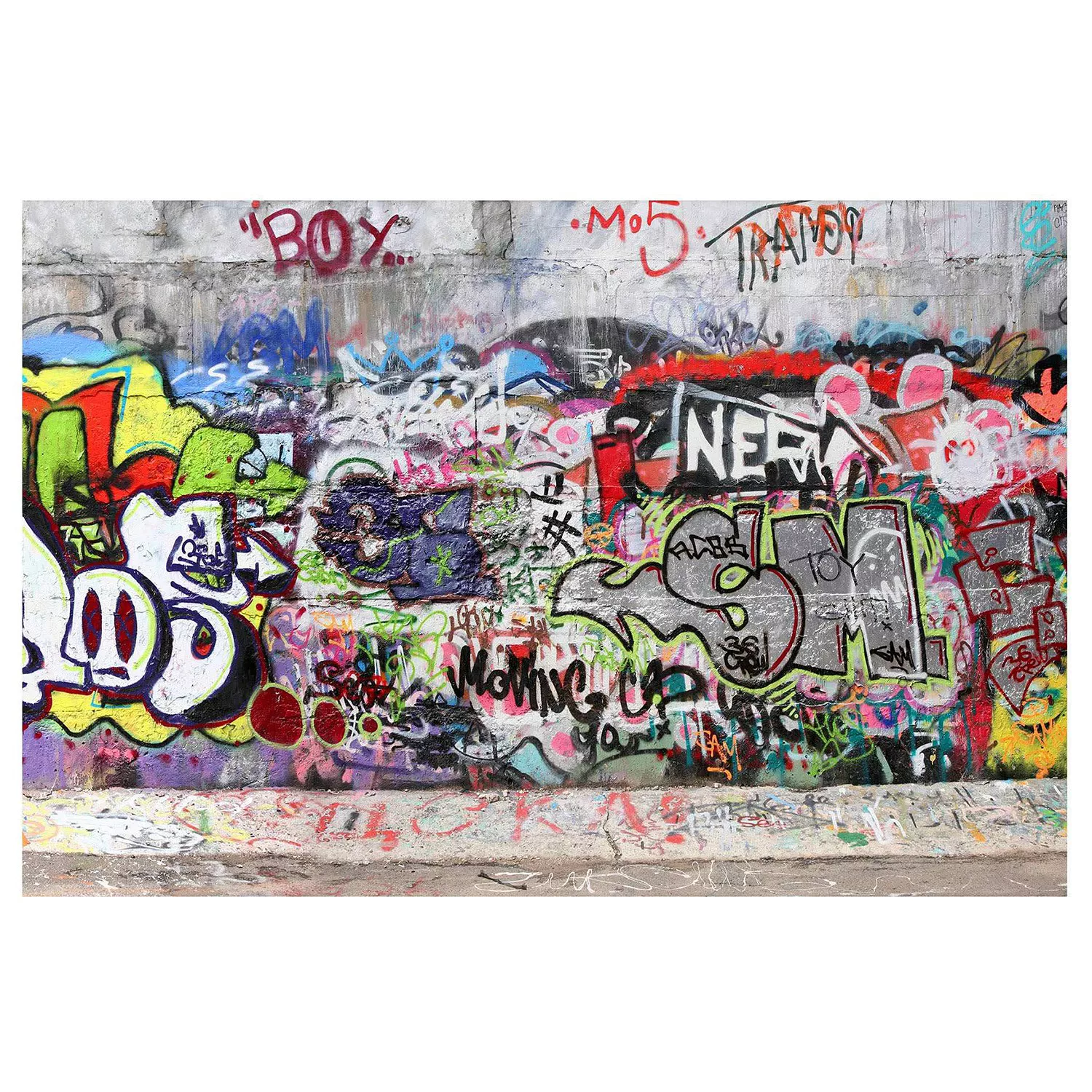 Bilderwelten Fototapete Graffiti blau Gr. 288 x 190 günstig online kaufen
