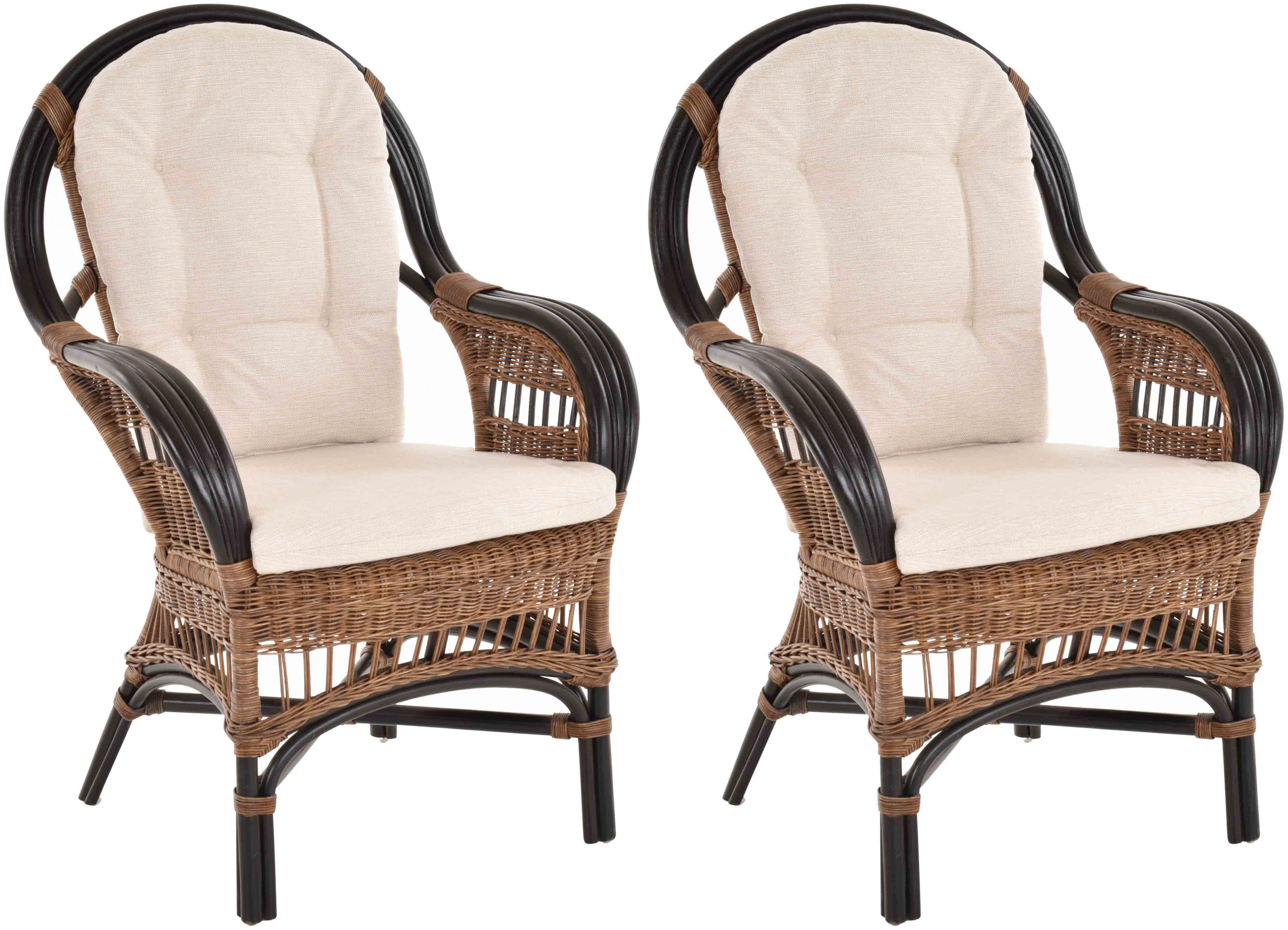Krines Home Relaxsessel Set/2 Breite Rattan günstig online kaufen