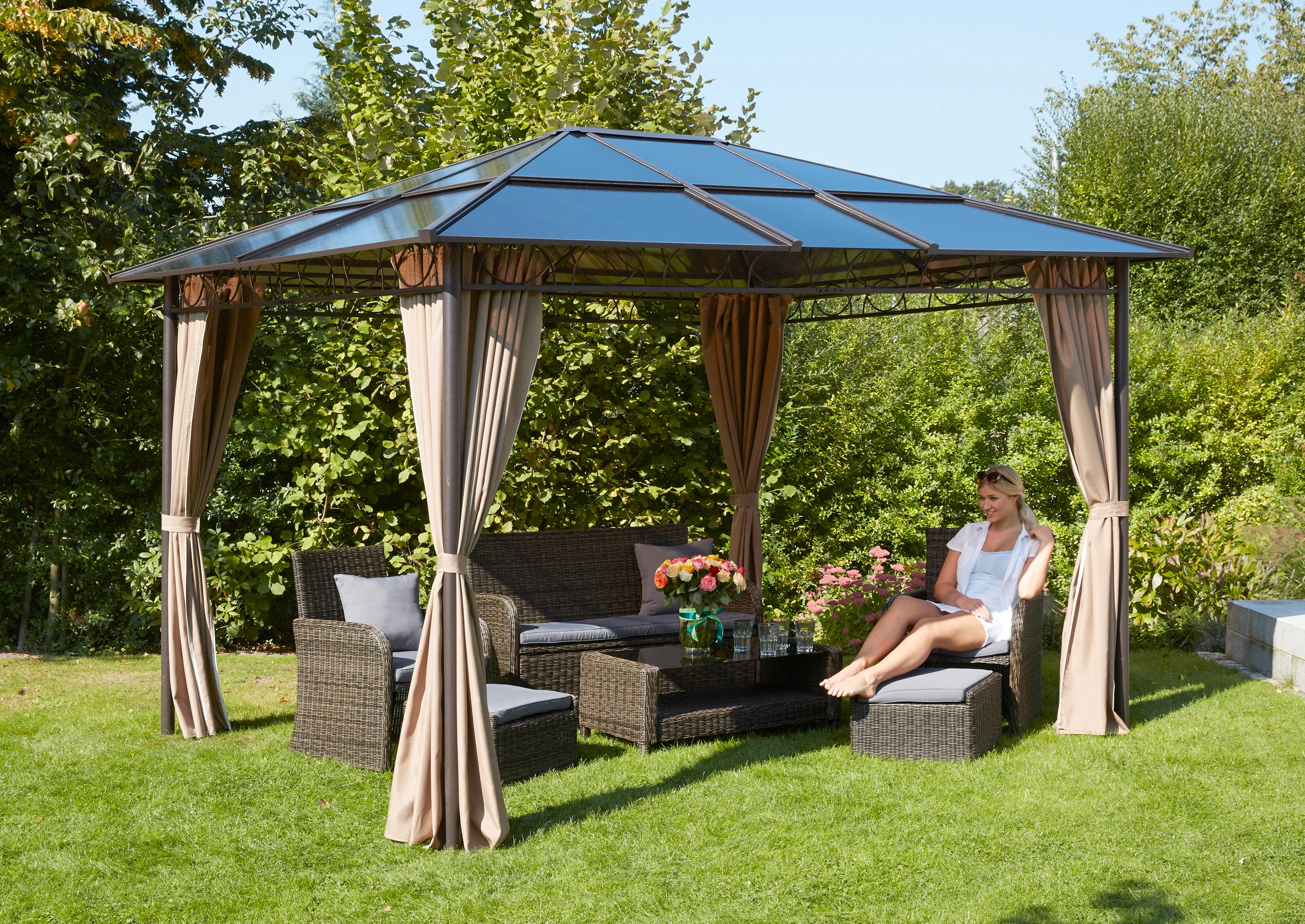 Quick Star Pavillon "Barcelona 2", (Set), BxT: 360x300 cm günstig online kaufen