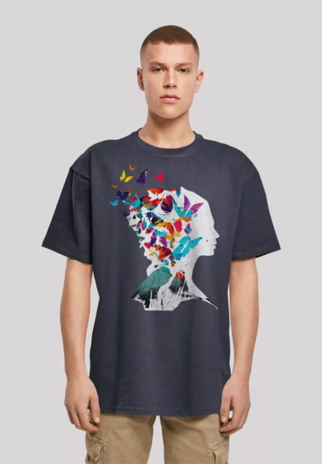 F4NT4STIC T-Shirt Schmetterling Silhouette OVERSIZE TEE Print günstig online kaufen