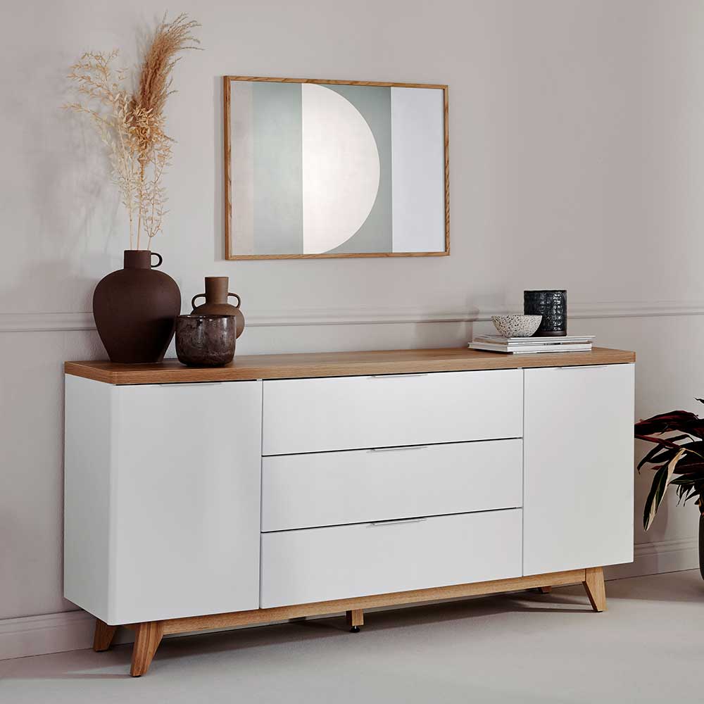 TV Board Sideboard im Skandi Design 160 cm breit günstig online kaufen