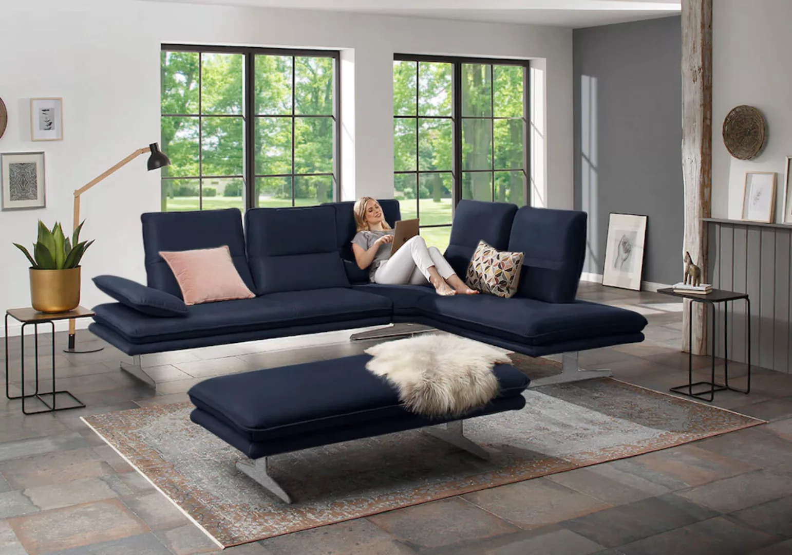 W.SCHILLIG Ecksofa "broadway, Designsofa, mit tollem Sitzkomfort, L-Form", günstig online kaufen