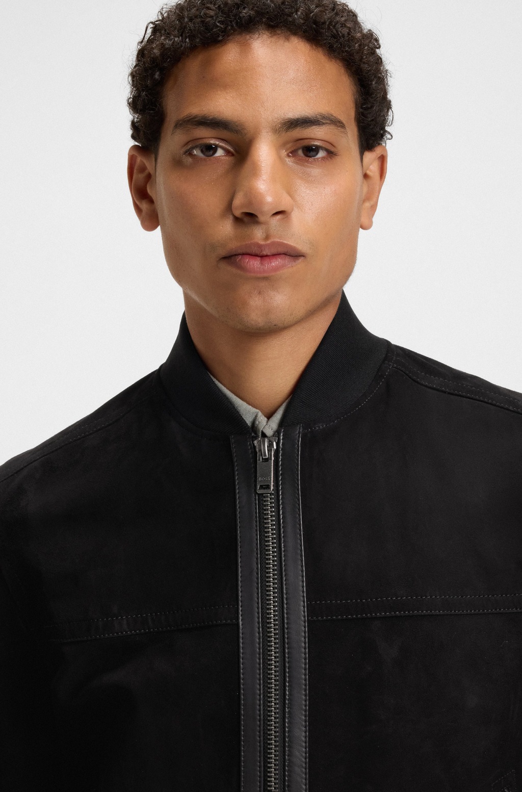 BOSS ORANGE Lederjacke "Johice", aus weichem Ziegennappaleder Premium Herre günstig online kaufen