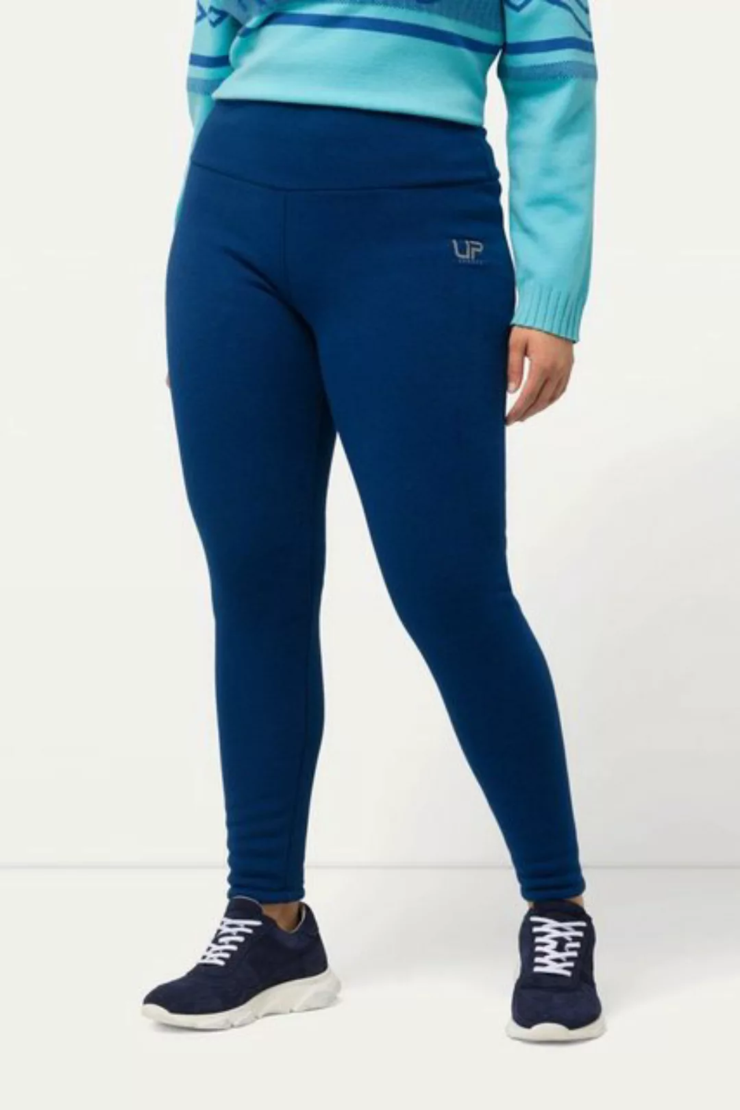 Ulla Popken Lederimitathose Leggings Webfellfutter extrawarm High Waist günstig online kaufen