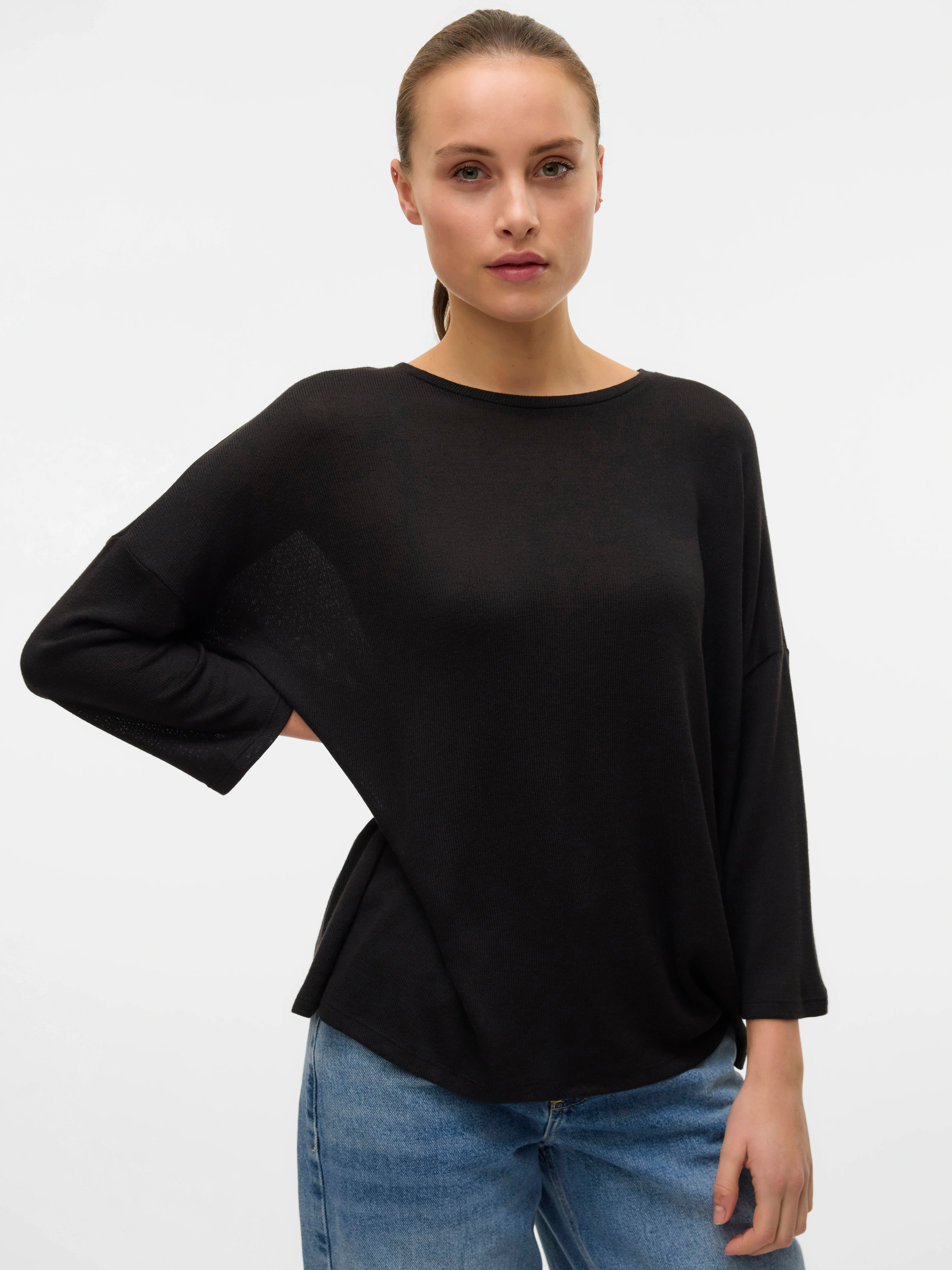 Vero Moda Rundhalspullover "VMBRIANNA 3/4 PULLOVER BOO REP" günstig online kaufen