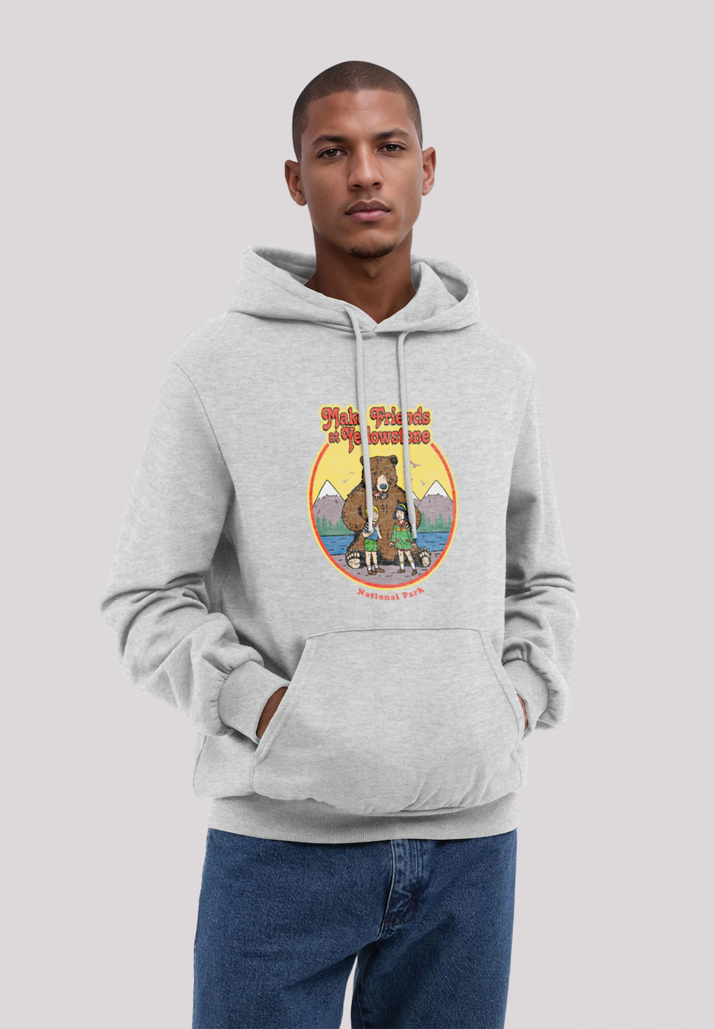 F4NT4STIC Kapuzenpullover "US National Parks Make Friends At Yellowstone", günstig online kaufen