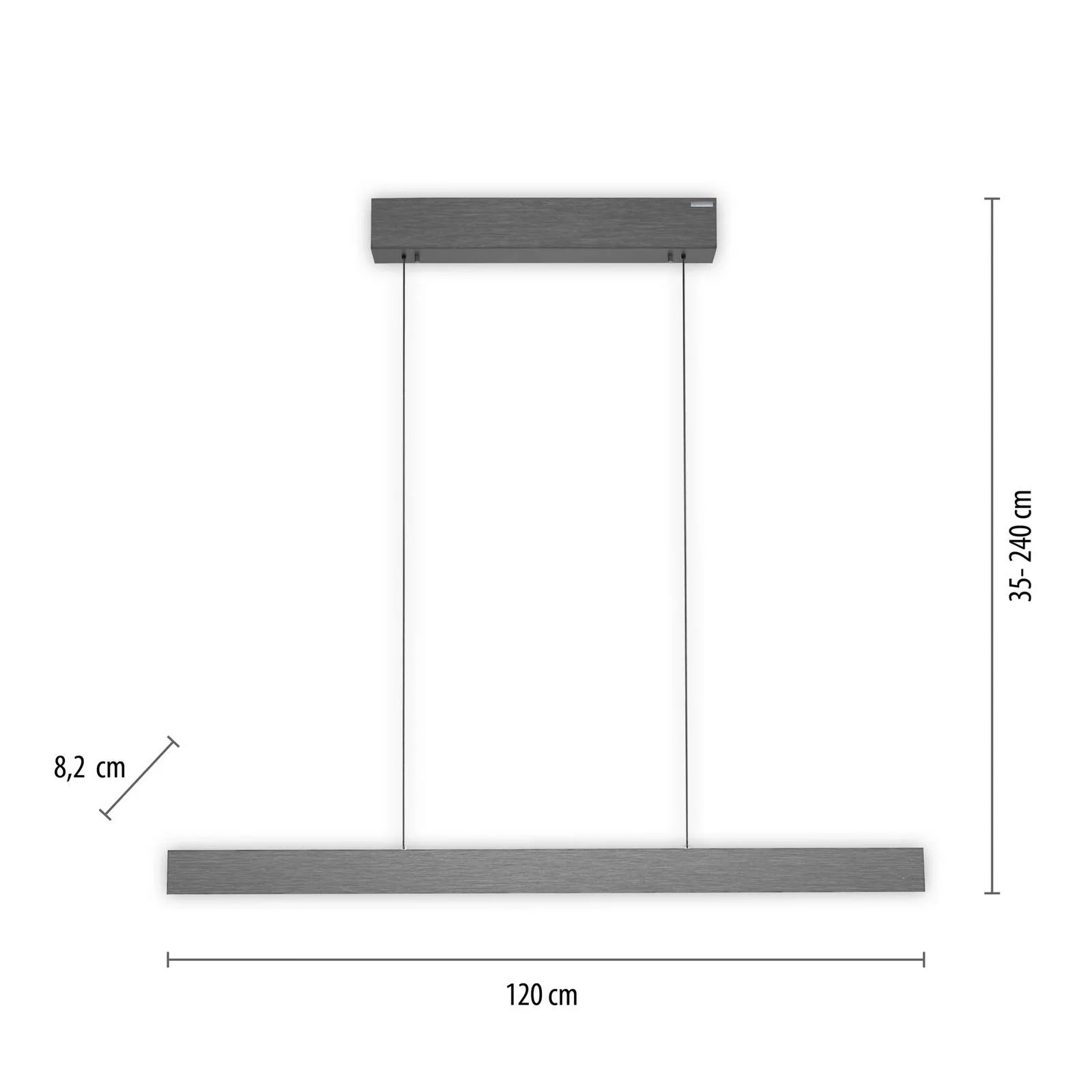 PURE E-Motion LED-Balken-Pendelleuchte, CCT, grau günstig online kaufen