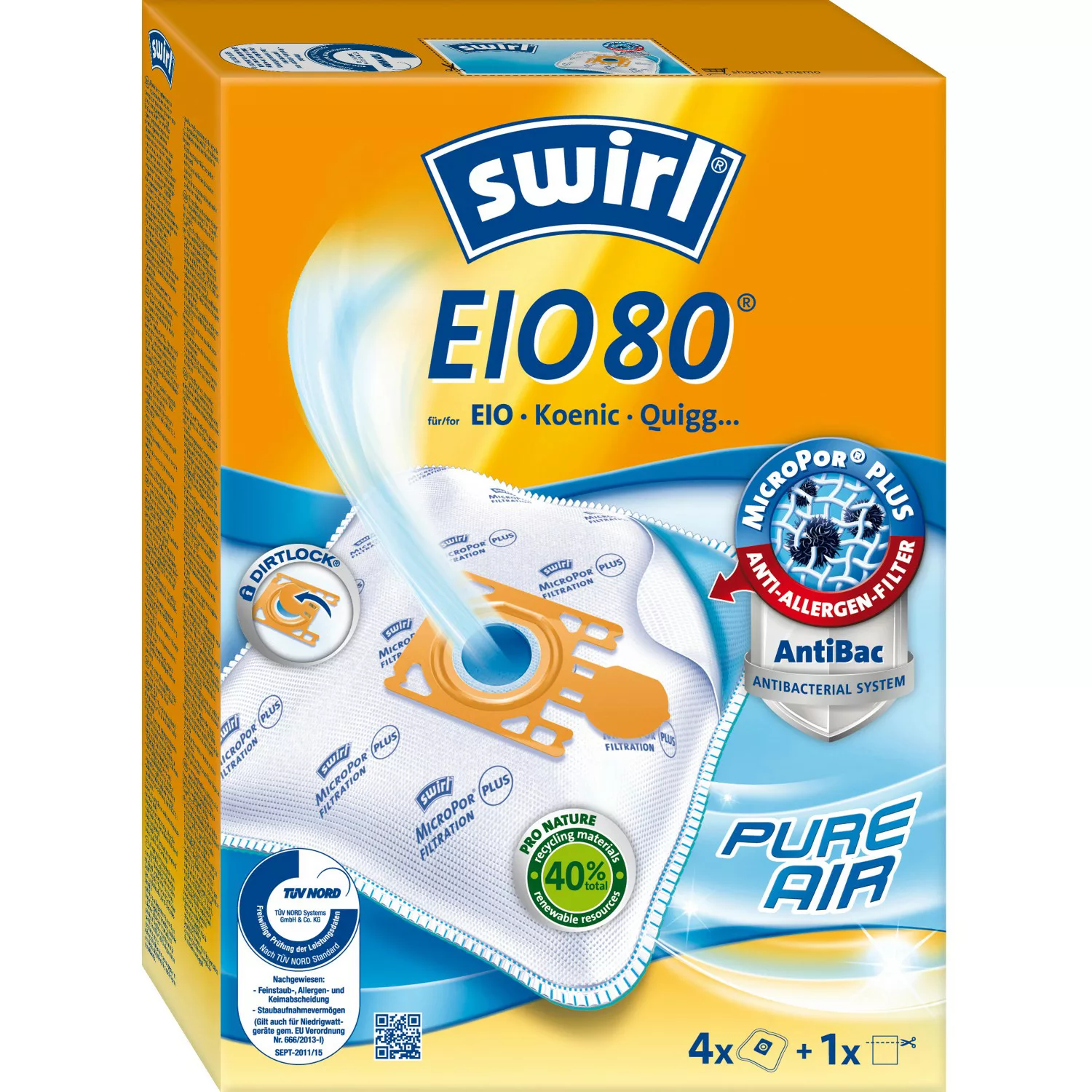 Swirl MicroPor Plus Staubsaugerbeutel EIO80 günstig online kaufen