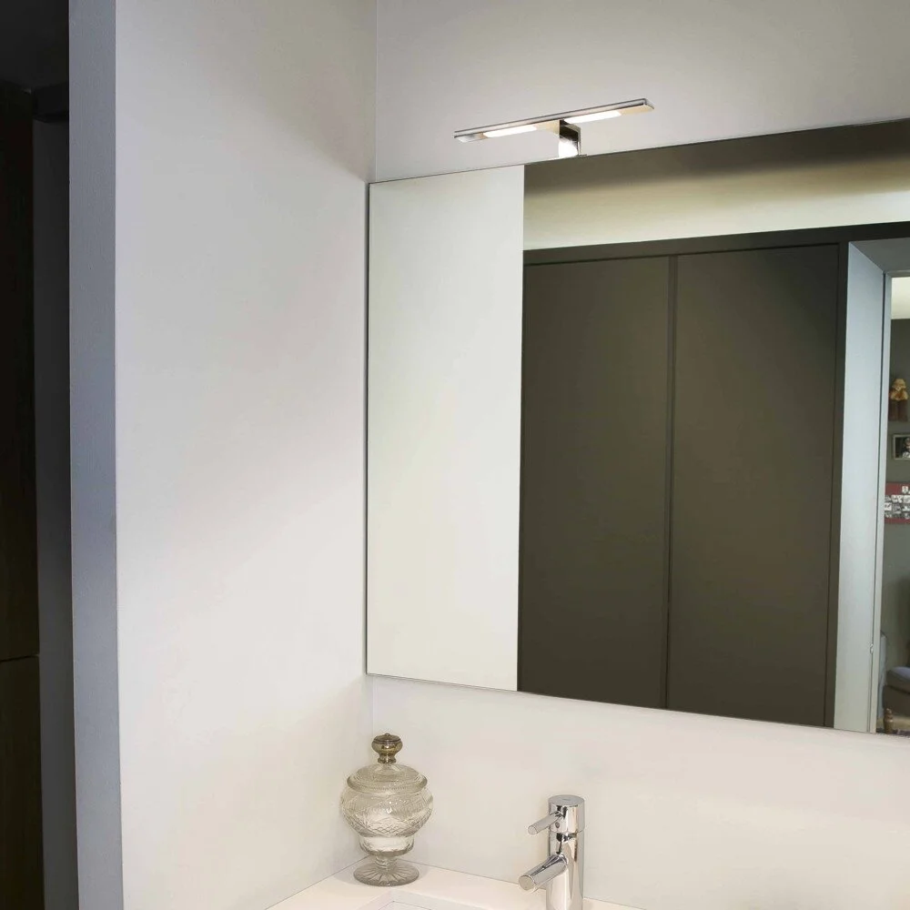 Moderne Badezimmer Wandleuchte Terma in chrom LED günstig online kaufen