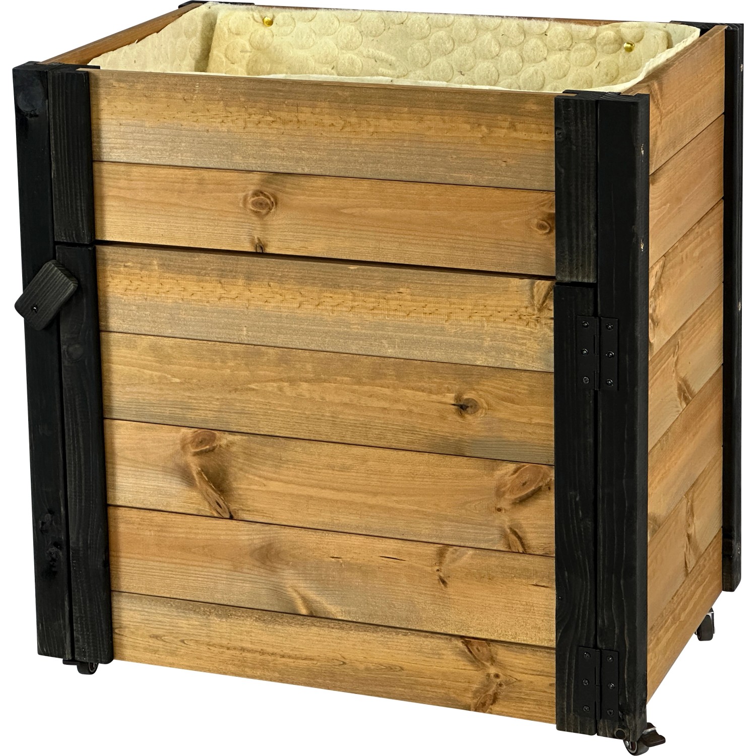 Dobar Rollbarer Gartenschrank mit Pflanzkasten Braun/Grau FSC® günstig online kaufen