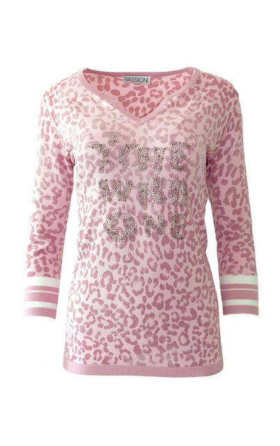 Passioni 3/4 Arm-Pullover Pullover im Mustermix mit Statement-Print "The Wi günstig online kaufen