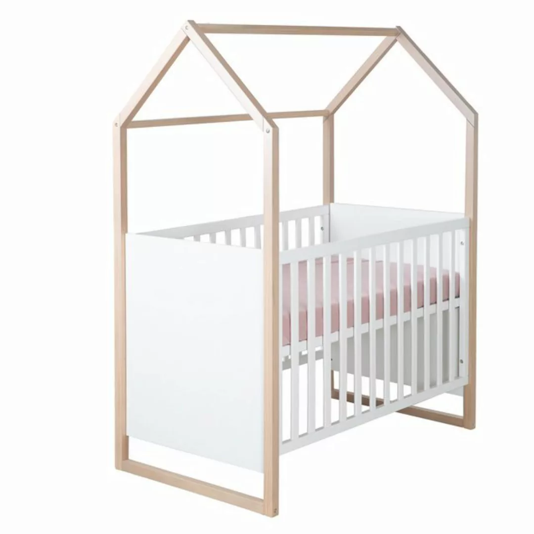 roba® Babybett Cabane 60 x 120 cm - 2-in-1 Baby- und Beistellbett in Hausop günstig online kaufen