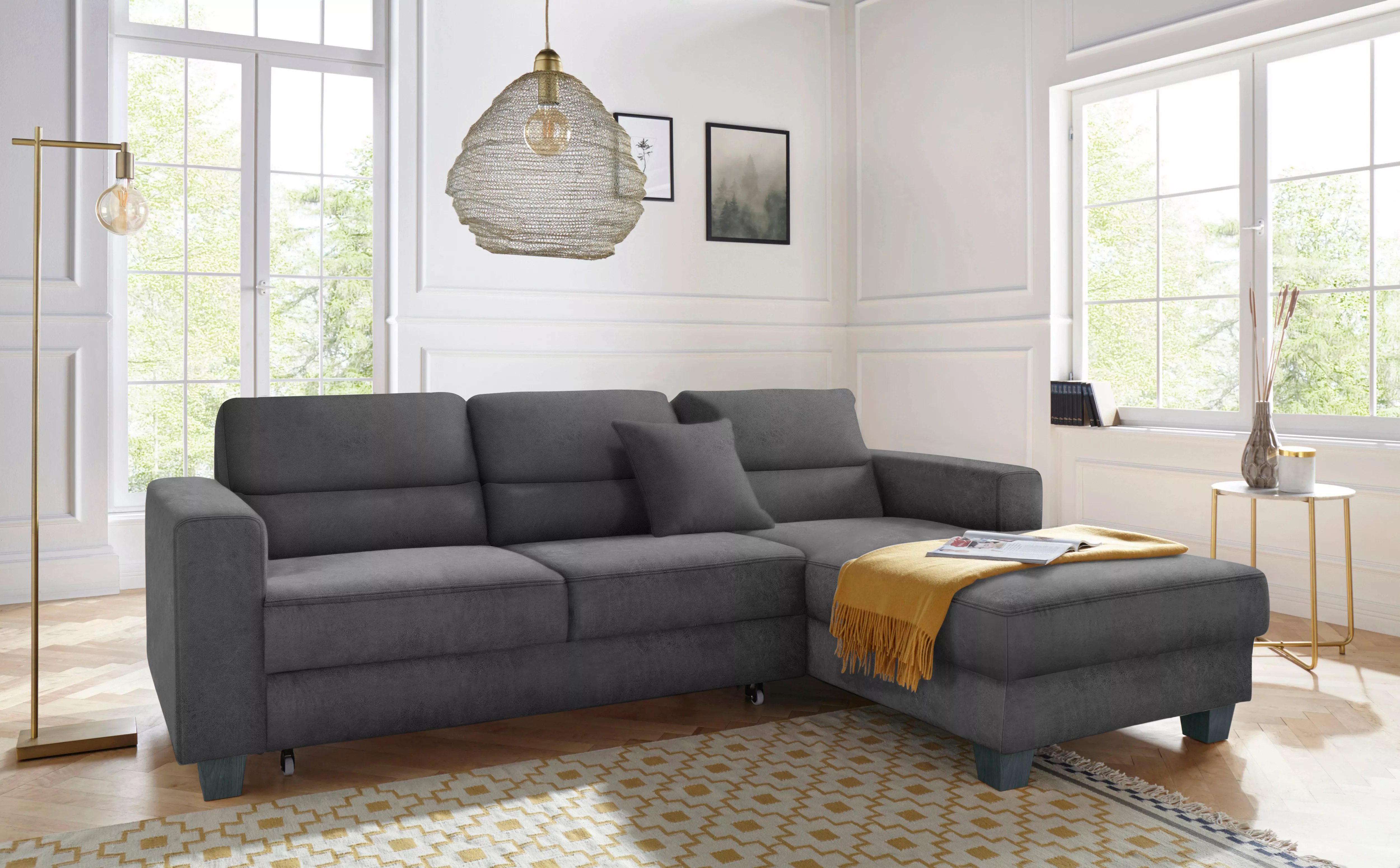 TRENDMANUFAKTUR Ecksofa "Chamber, zeitlos und modern, hoher Sitzkomfort, L- günstig online kaufen