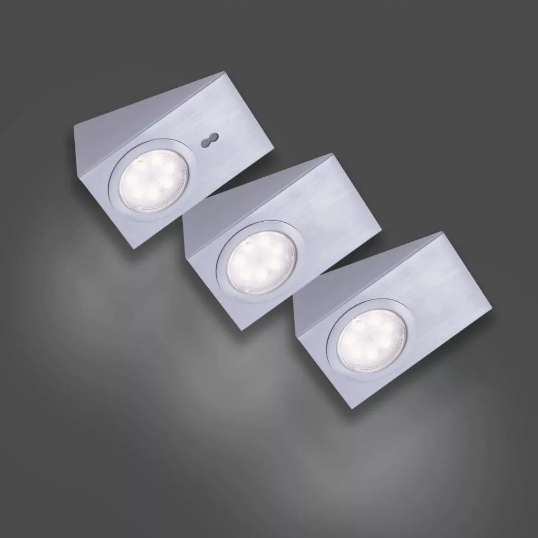 LED-Unterbauleuchte Theo, Viereck, 3er-Set günstig online kaufen