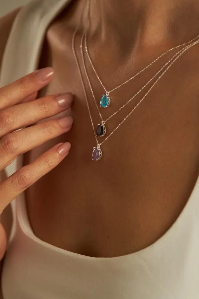 Einzelstück Kette mit Anhänger Halskette AZUL günstig online kaufen