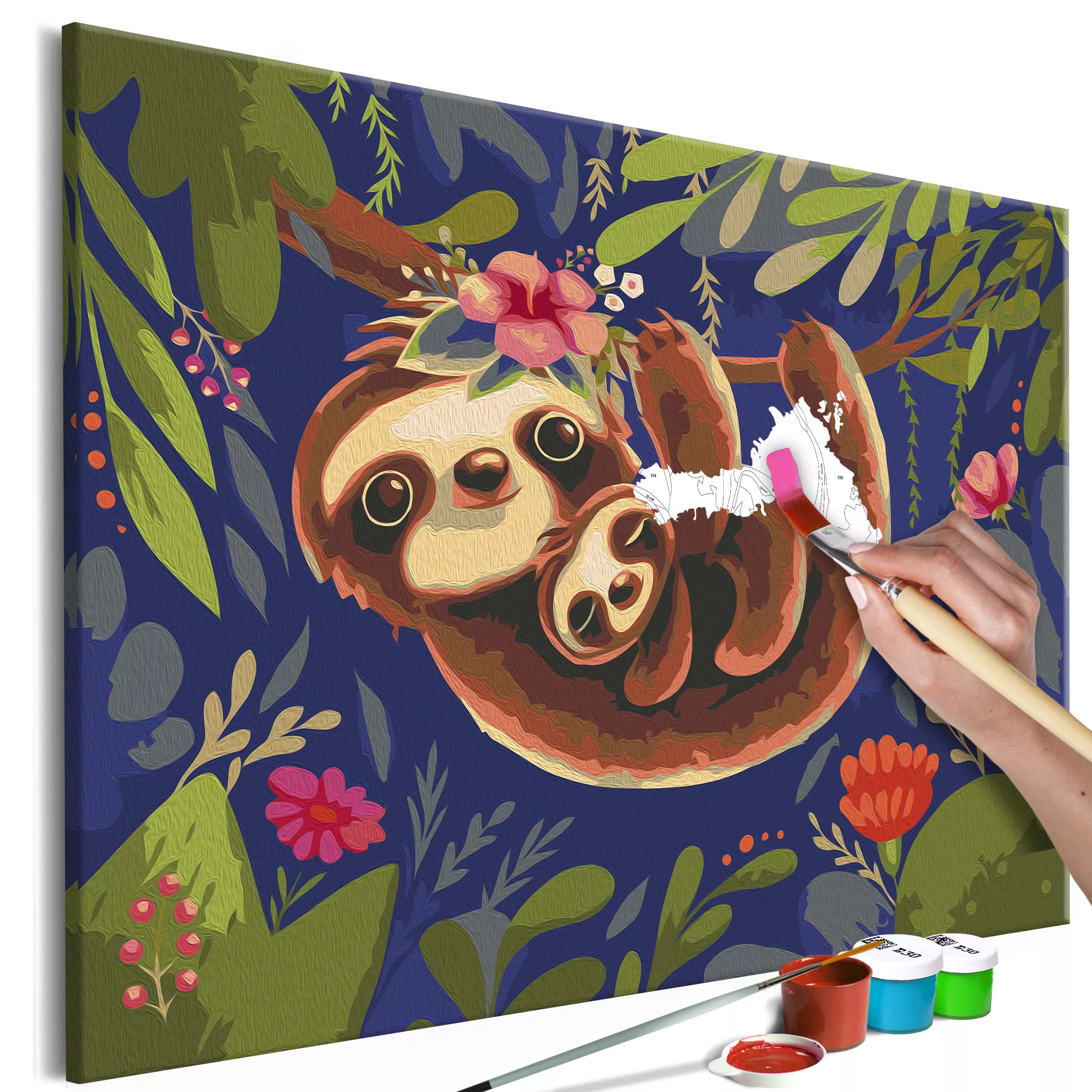 Malen nach Zahlen - Friendly Sloths günstig online kaufen