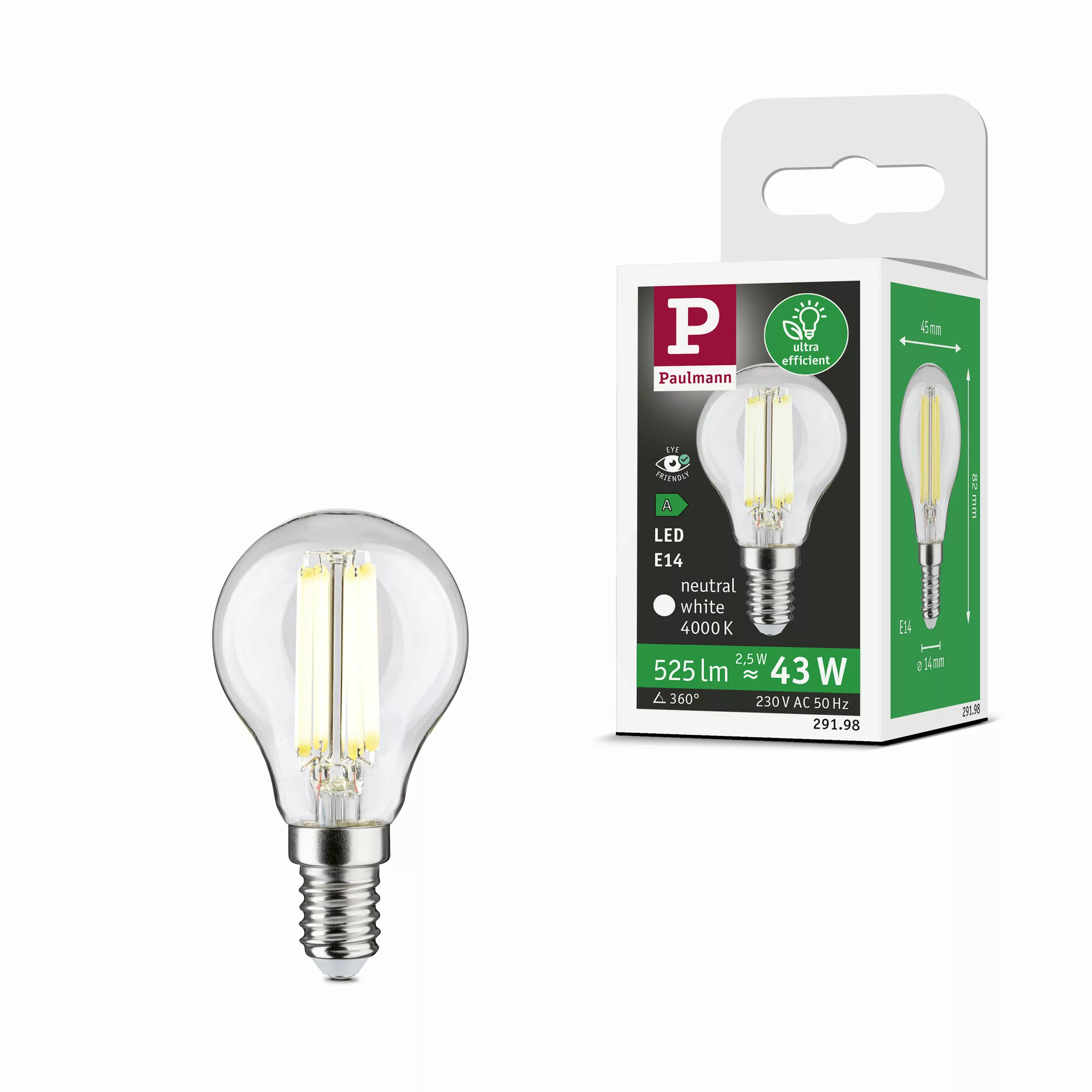 Paulmann LED-Leuchtmittel »Eco-Line Filament 230V LED Tropfen E14 1er-Set 5 günstig online kaufen