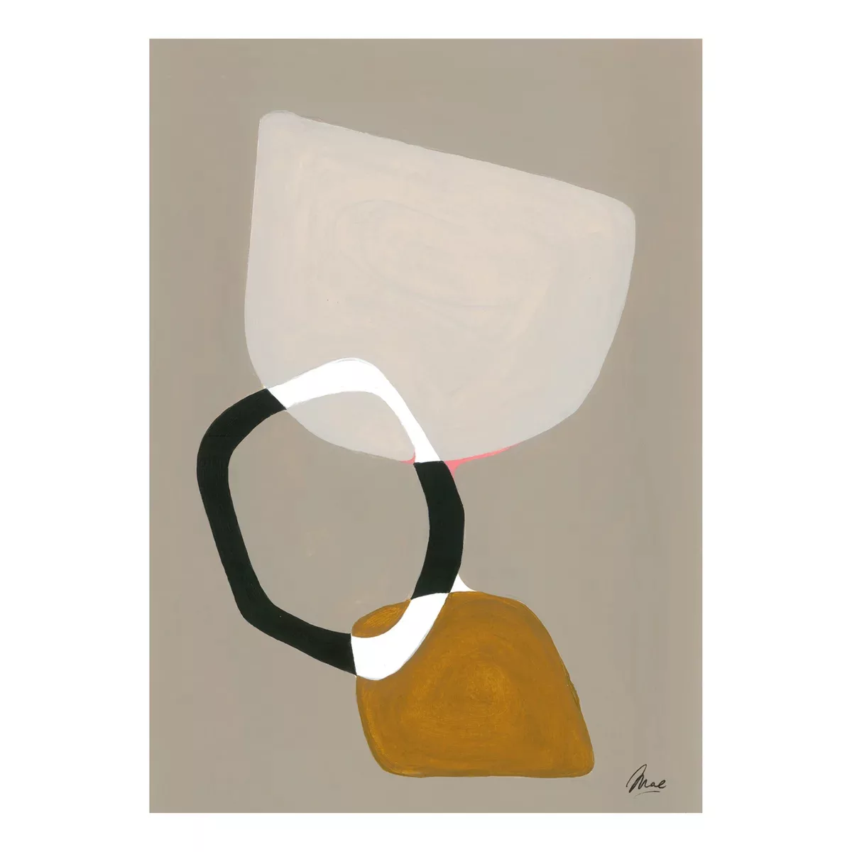 Paper Collective - Composition 03 Kunstdruck 50x70cm - braun, beige, weiß, günstig online kaufen