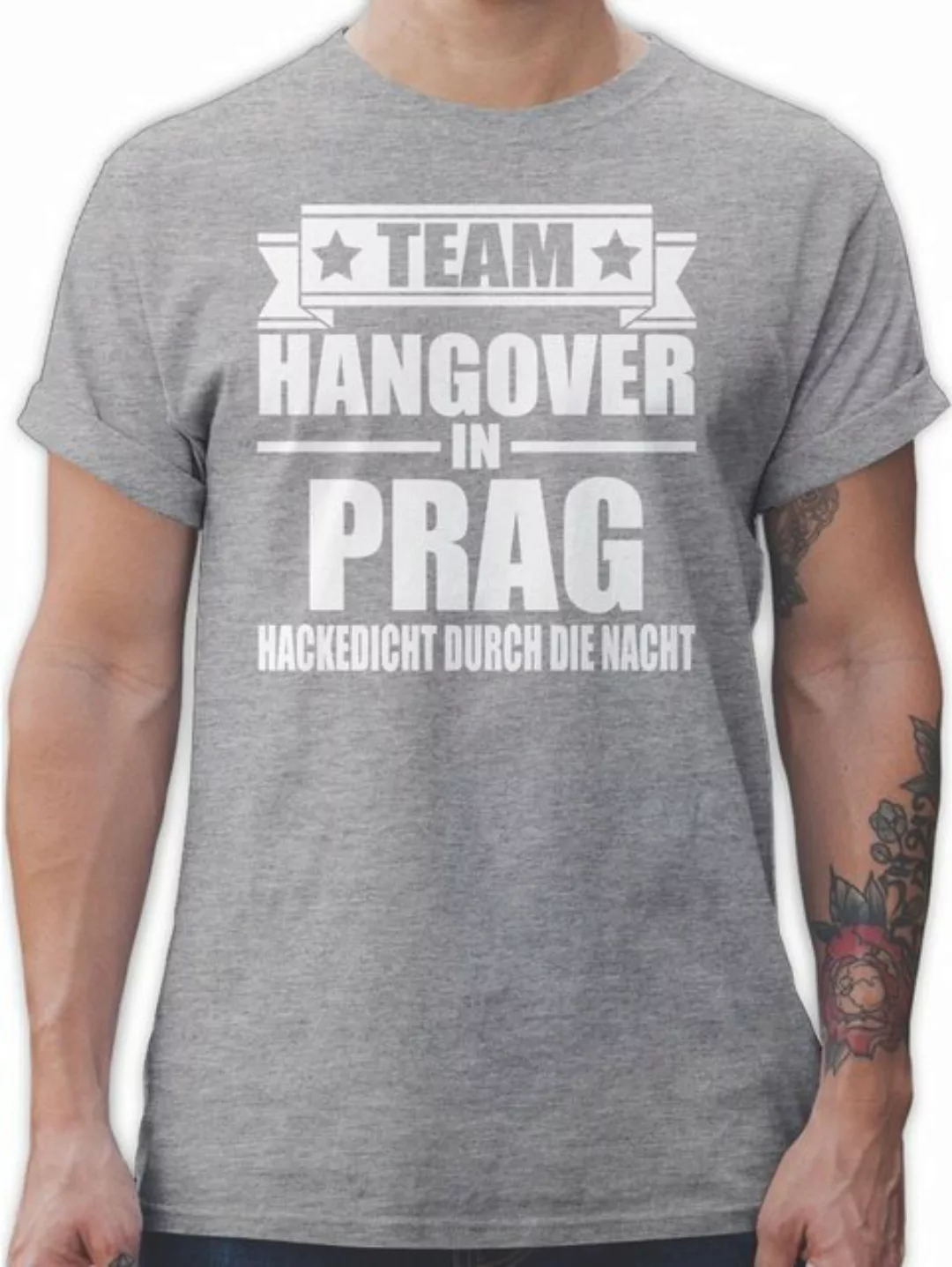 Shirtracer T-Shirt Team Hangover in Prag JGA Männer günstig online kaufen