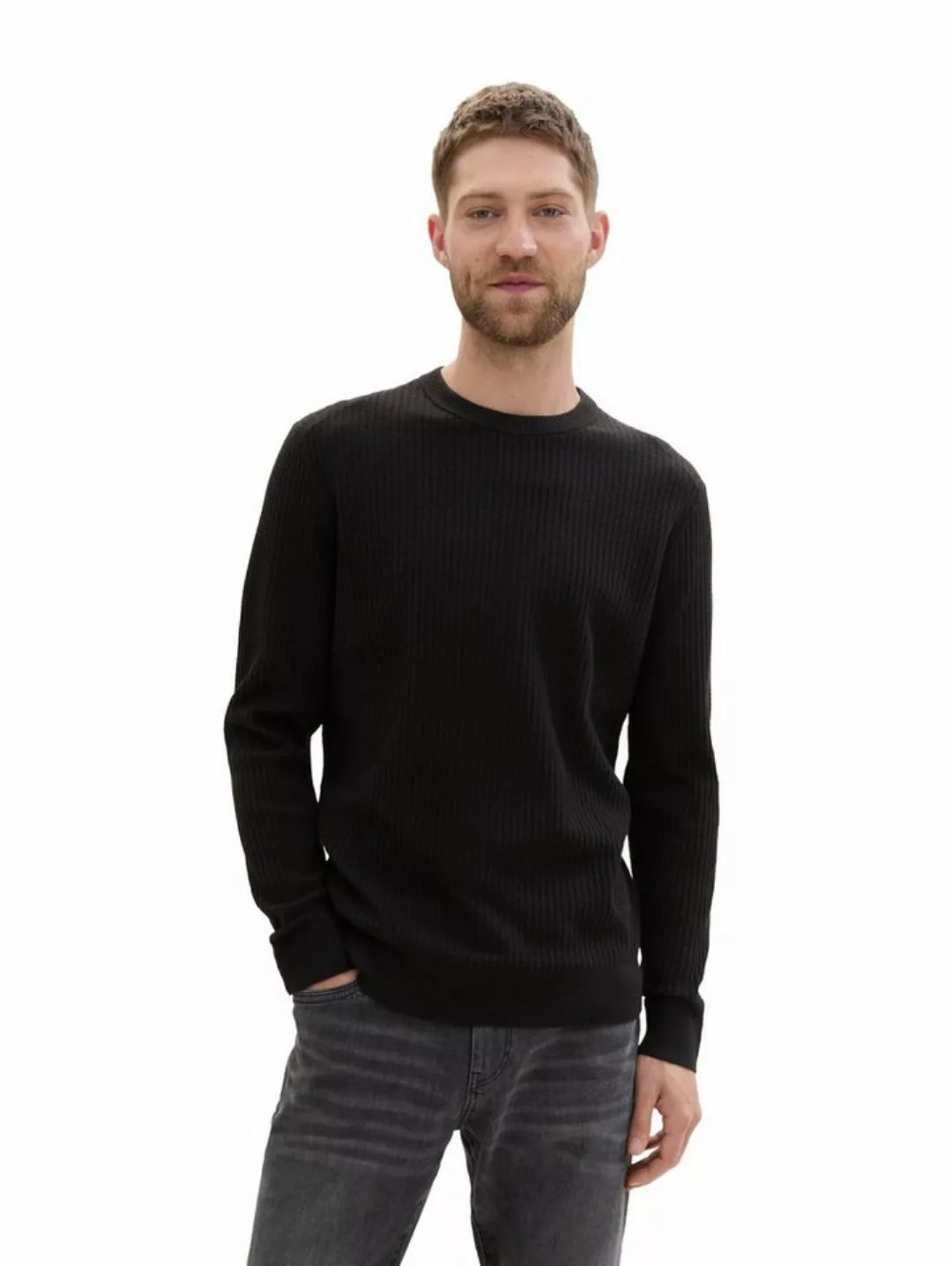 TOM TAILOR Strickpullover, mit Rundhalsausschnitt günstig online kaufen