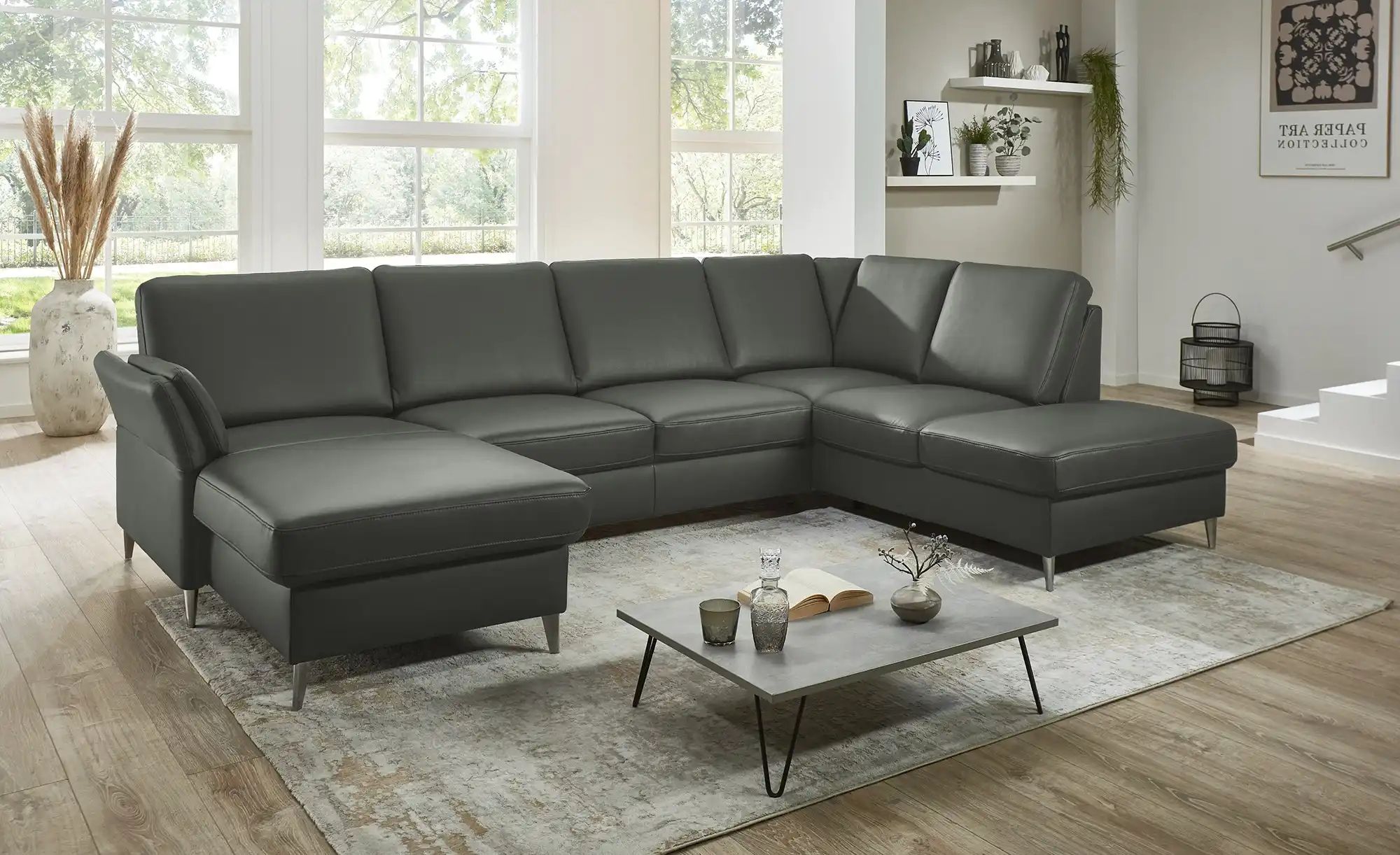 meinSofa Wohnlandschaft  Veit ¦ grau ¦ Maße (cm): B: 305 H: 90 T: 200.0 Pol günstig online kaufen