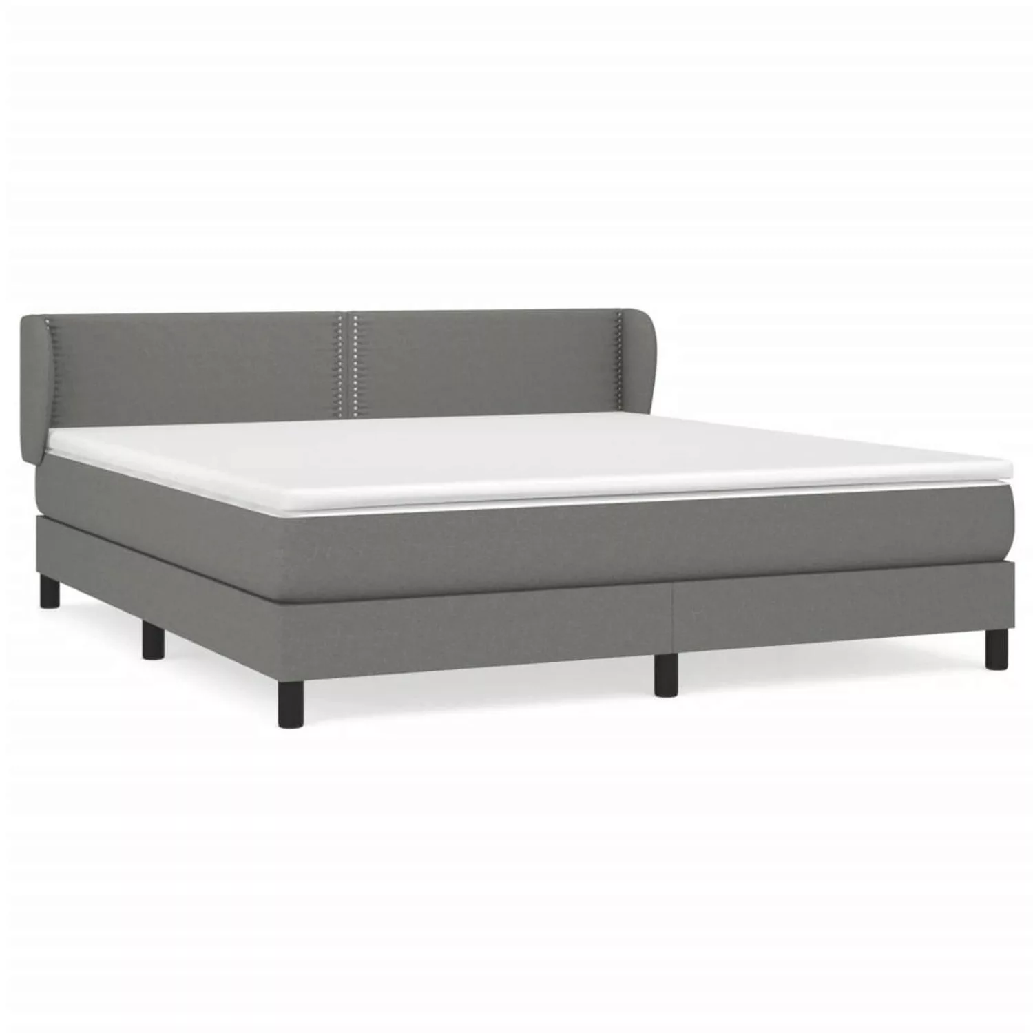 vidaXL Boxspringbett mit Matratze Dunkelgrau 180x200 cm Stoff1379159 günstig online kaufen