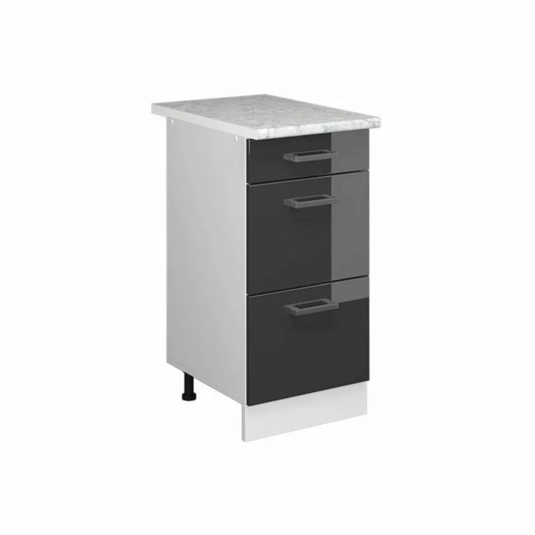 Vicco Unterschrank Schubunterschrank + Arbeitsplatte 40 cm R- LINE Anthrazi günstig online kaufen