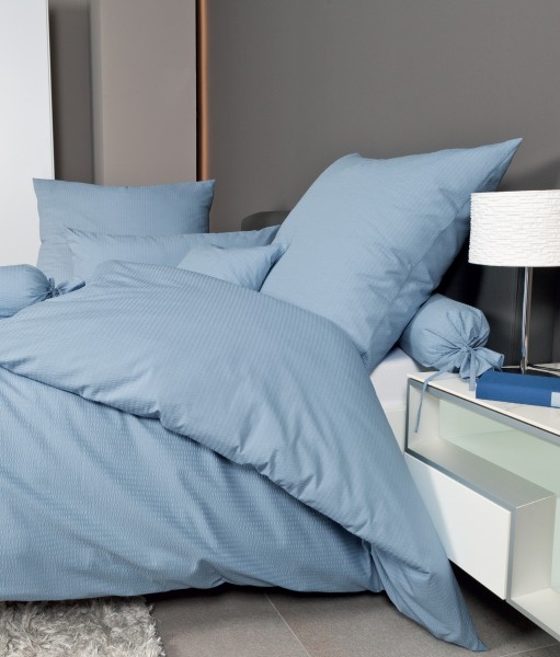 Janine Janine Mako-Soft-Seersucker Bettwäsche PIANO 0125 perlblau Größe:  4 günstig online kaufen