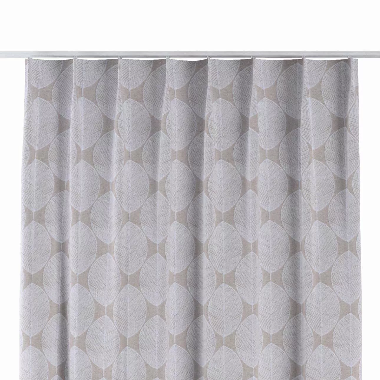 Vorhang mit flämischen 1-er Falten, beige-weiß, Sunny (143-85) günstig online kaufen